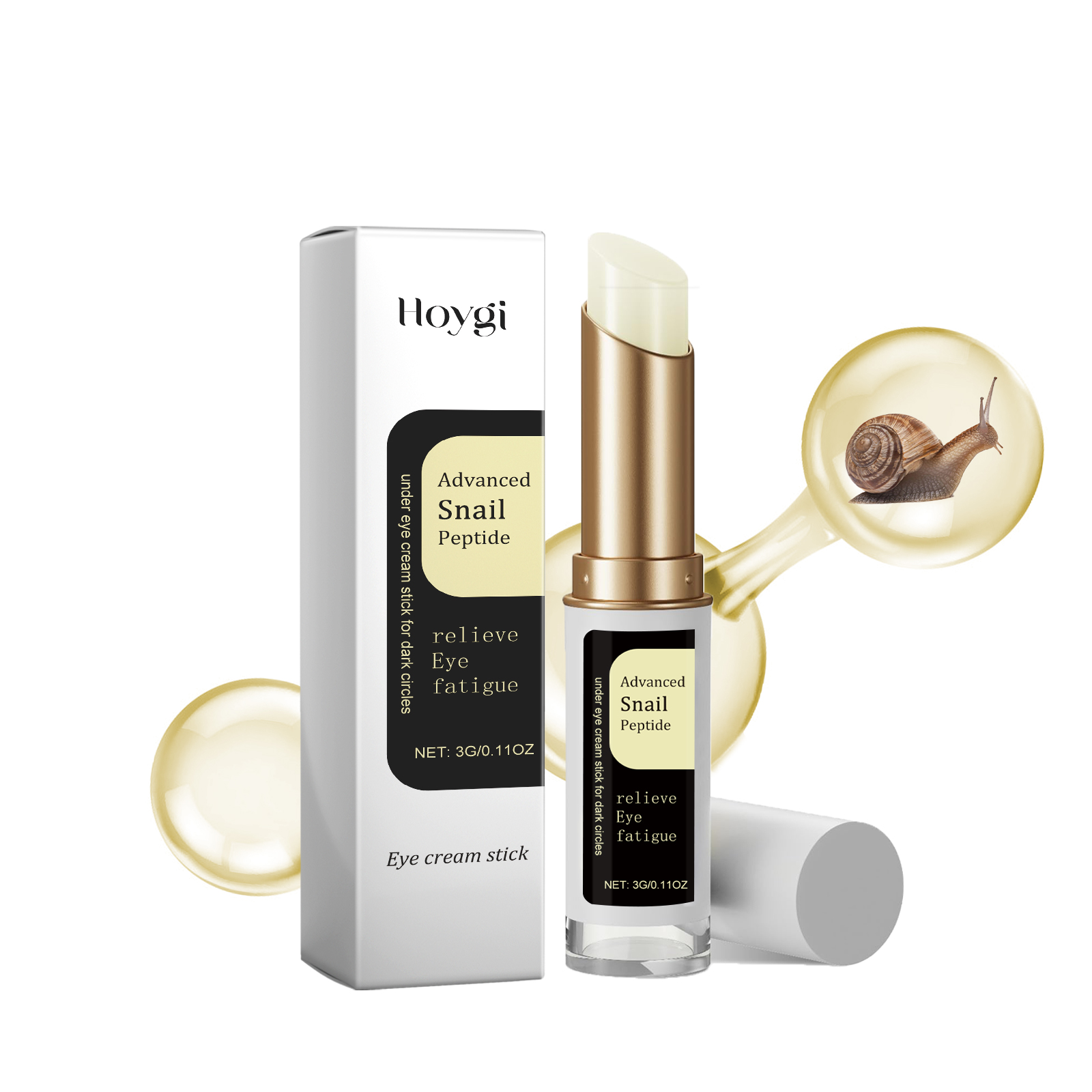 Anti Wrinkle Snail Eye Cream Stick Dark Circle Puffiness Fine Lines Moisturizing Firming Daily Eye Care