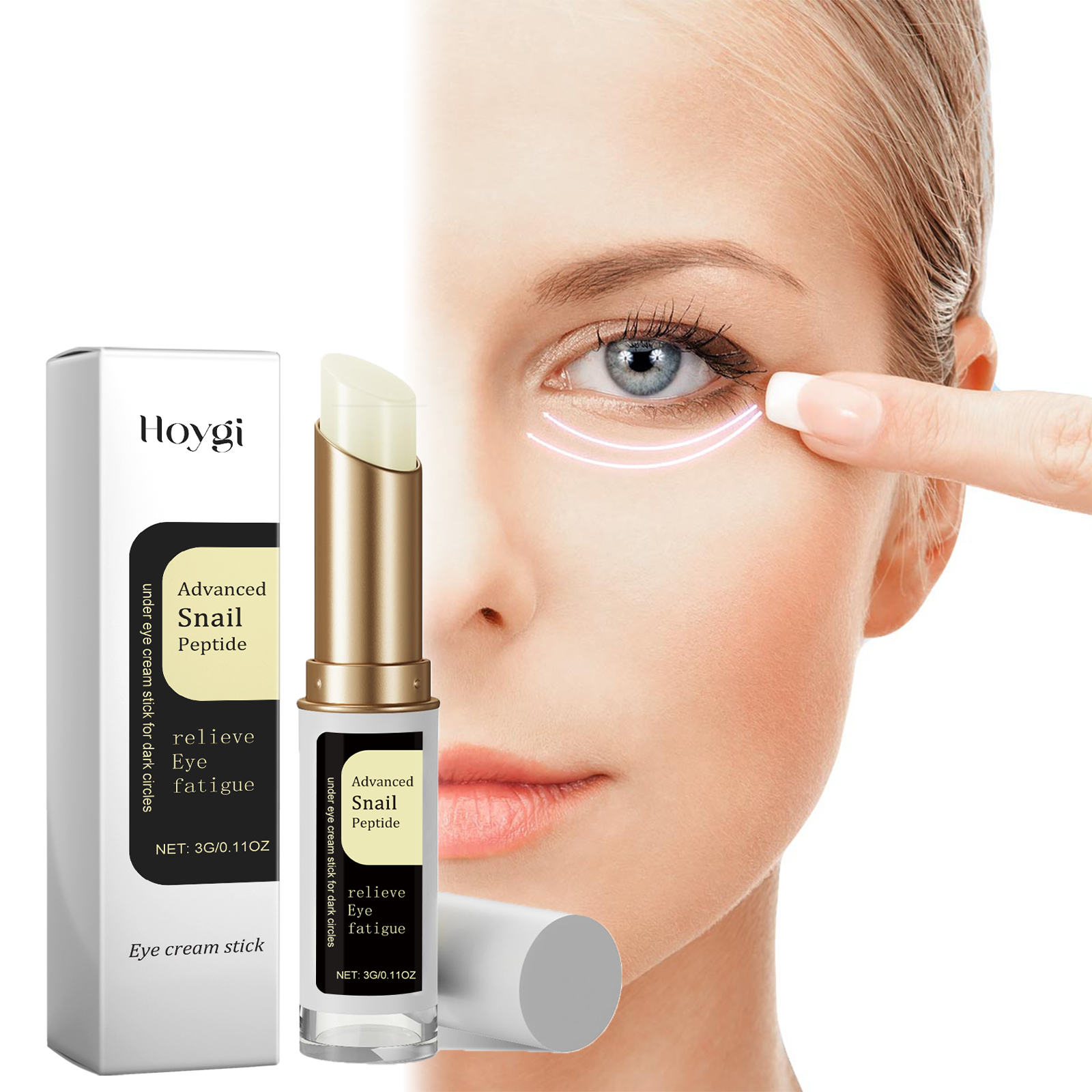 Anti Wrinkle Snail Eye Cream Stick Dark Circle Puffiness Fine Lines Moisturizing Firming Daily Eye Care