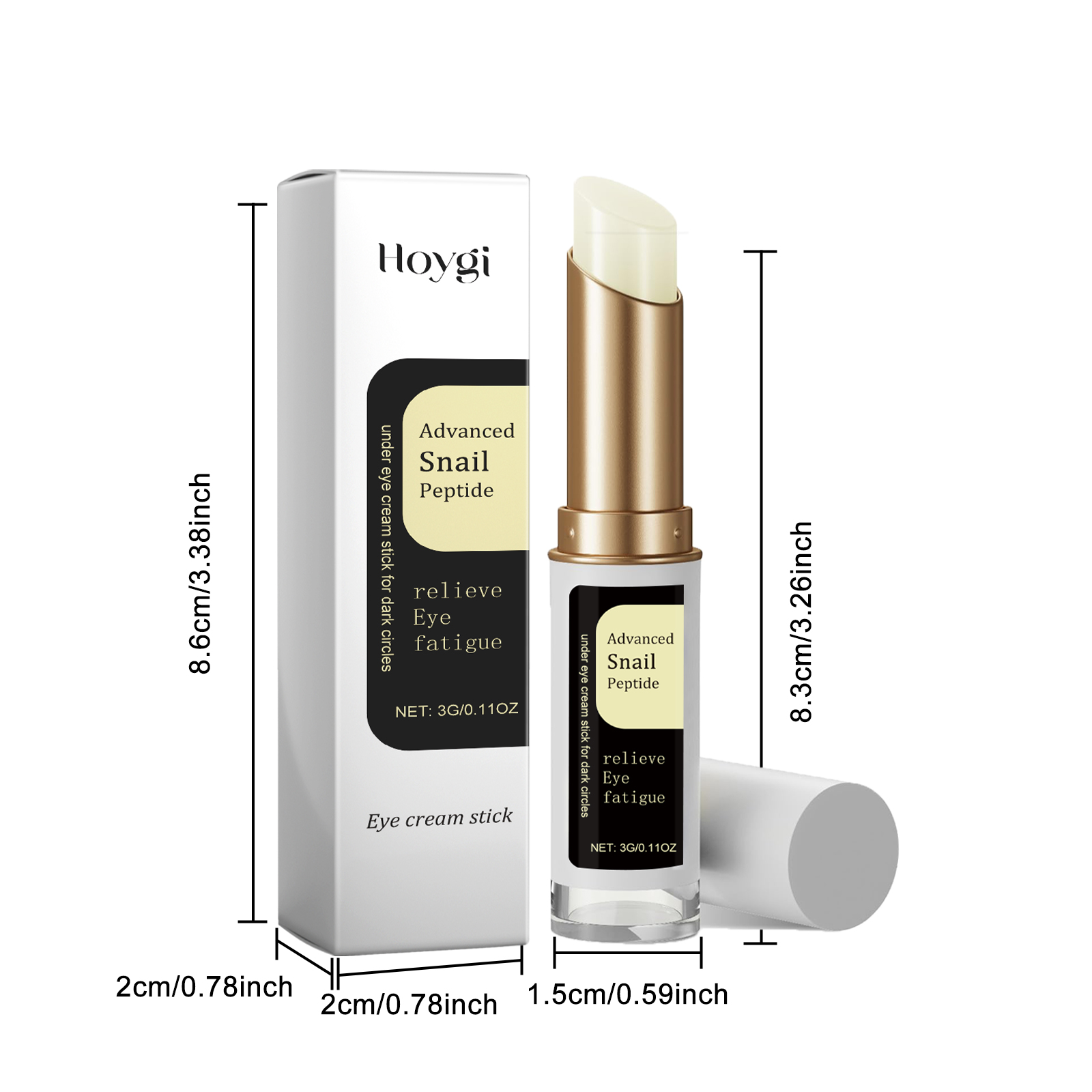 Anti Wrinkle Snail Eye Cream Stick Dark Circle Puffiness Fine Lines Moisturizing Firming Daily Eye Care
