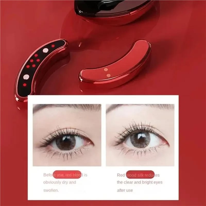 Eye Care Device Warm Compress Eye Treatment Device Red Light For Skin Absorption And Relaxation Anti-Fatigue Warm Beauty Instrument Portable Home Eye Massager 