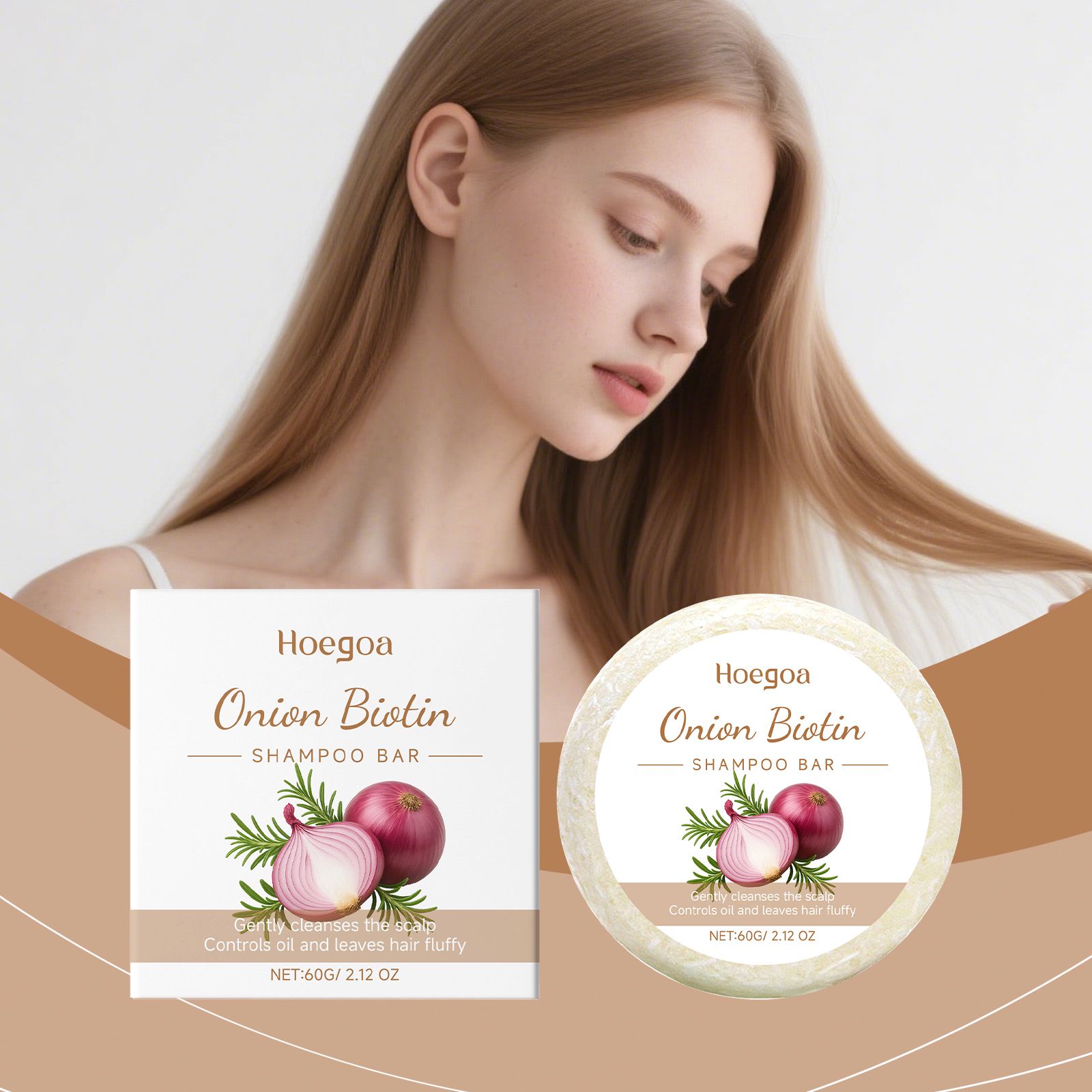 Onion Biotin Shampoo Bar Gentle Cleansing Moisturizing For Fresh Scalp And Smooth Hair