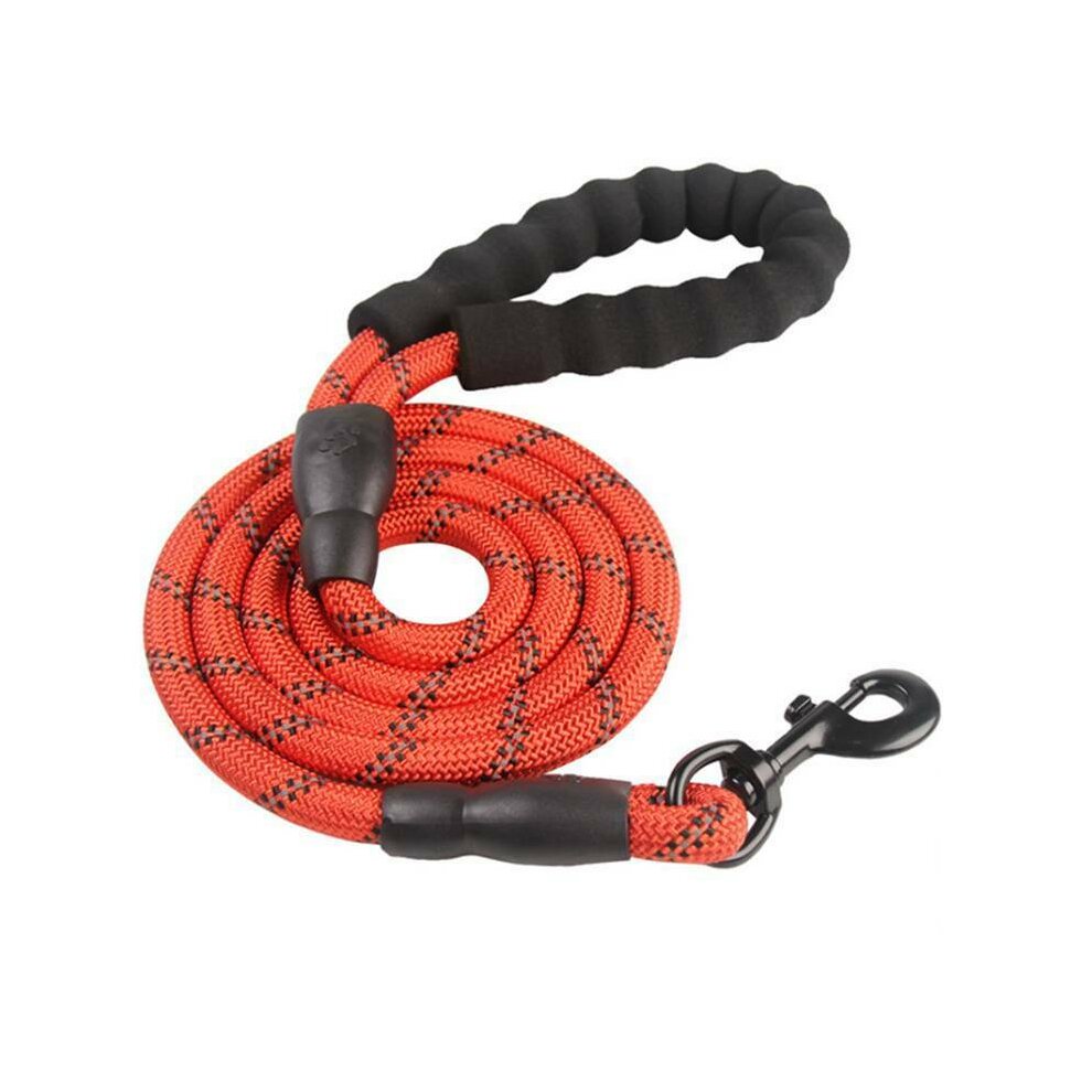 (Red) Dog Leash Braided Rope Pet Leads Strong Soft for Medium Large Dog Walk Walking