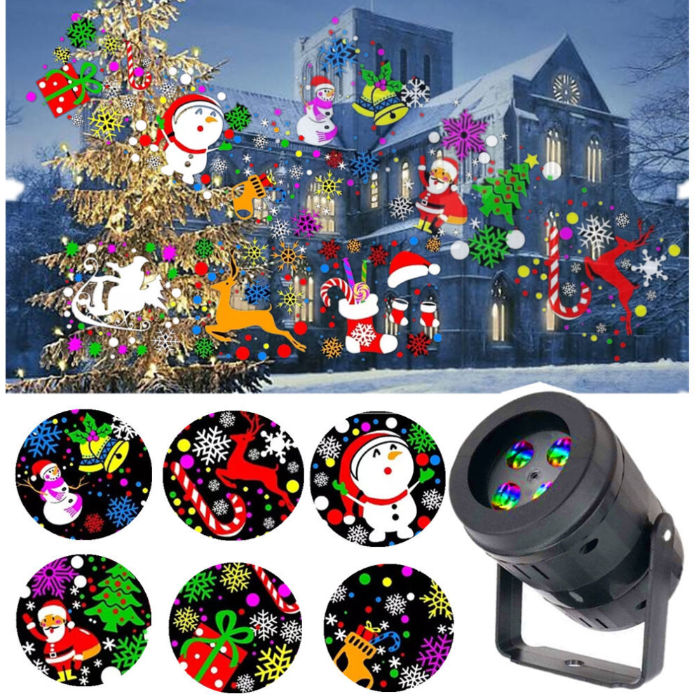 Christmas Projector LED Lights  Projection Lamp Waterproof Projection Light with 12 Slides Patterns Landscape Snowflake Elk Snowman Christmas Tree Santa Reindeer Light for Christmas Xmas Party Indoor Decorations