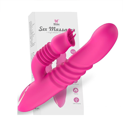 Clitoral Licking G Spot Vibrator Clitoral Tapping Rabbit Vibrator for Clit G Spot Stimulation Stimulator with 7 Modes Rechargeable Realistic Dildo Vibrator Adult Sex Toys with Heating for Women and Couple