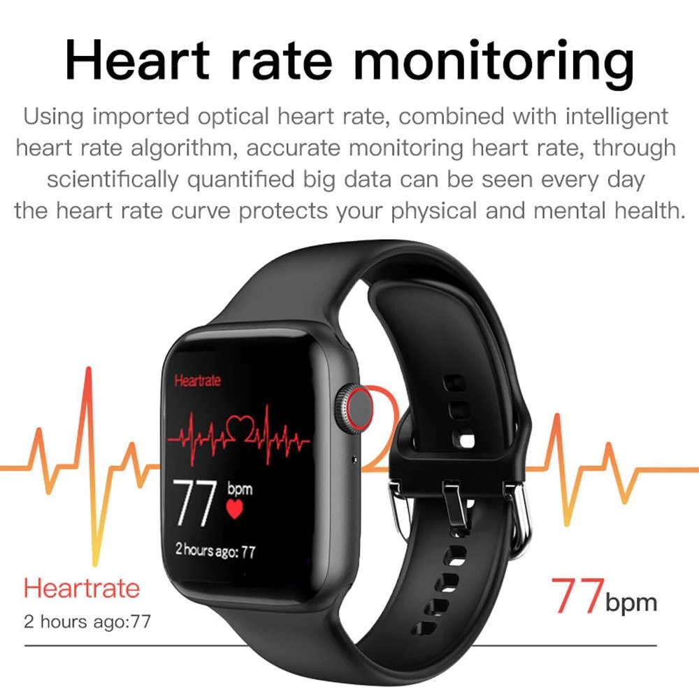 (Pink) Smart Watch Series 7 Women Men Sport Fitness Waterproof Smartwatch For Apple