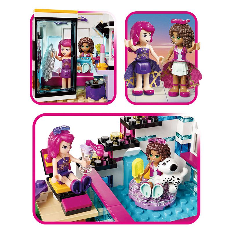 Livis Pop Star House Girl Series Building Blocks Educational Toy for Children Birthday Gifts