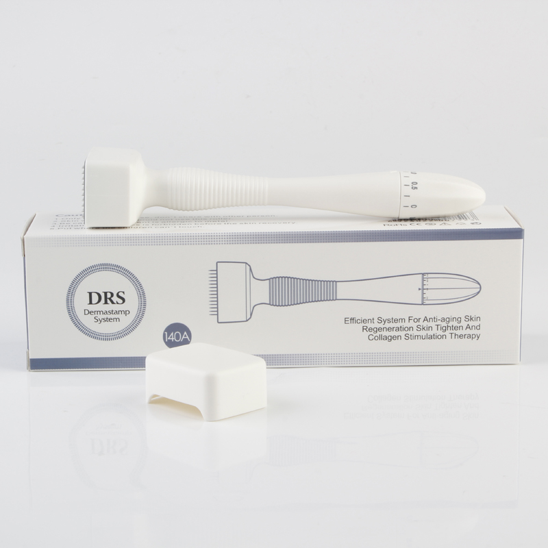 (0.25mm) Derma Roller System DRS 140 A Micro Needling Stamp Adjustable Needle Length Microneedle Real Needle for SkinCare Beard Growth Scalp Hair Re-Growth Acne Scar Pits Hair Loss Treatment