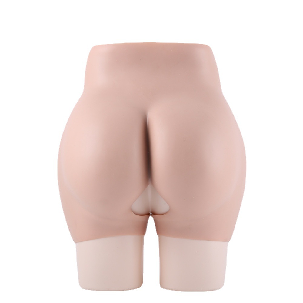 (S) Full Silicone Panty Buttock Hips Body Shaper Enhancer Padded Push Up Panty Butt Lifter Booty Thigh Pads Hips Enlargement  Shapewear Shorts Underwear Sexy Female Pussy Panties Open Crotch Design for Drag Queen Transgender Crossdresser
