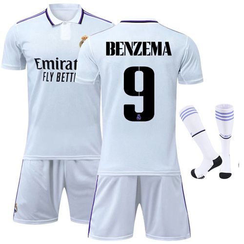 Real Madrid Benzema # 9 Football Jersey Set Mcf 22/23 Champions League Shirt