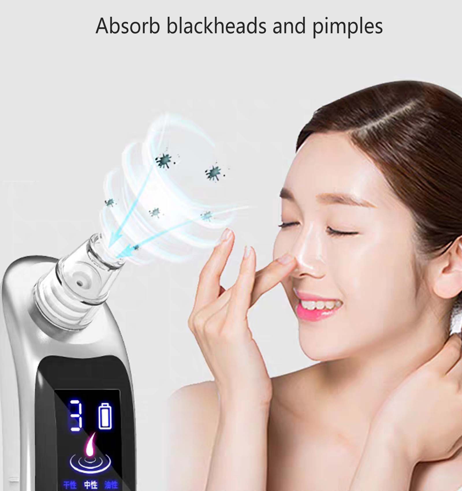 Electric Blackhead Remover Skin Care Fine Line Vacuum Suction Portable Face Equipment Beginner Professional Face Cleanser