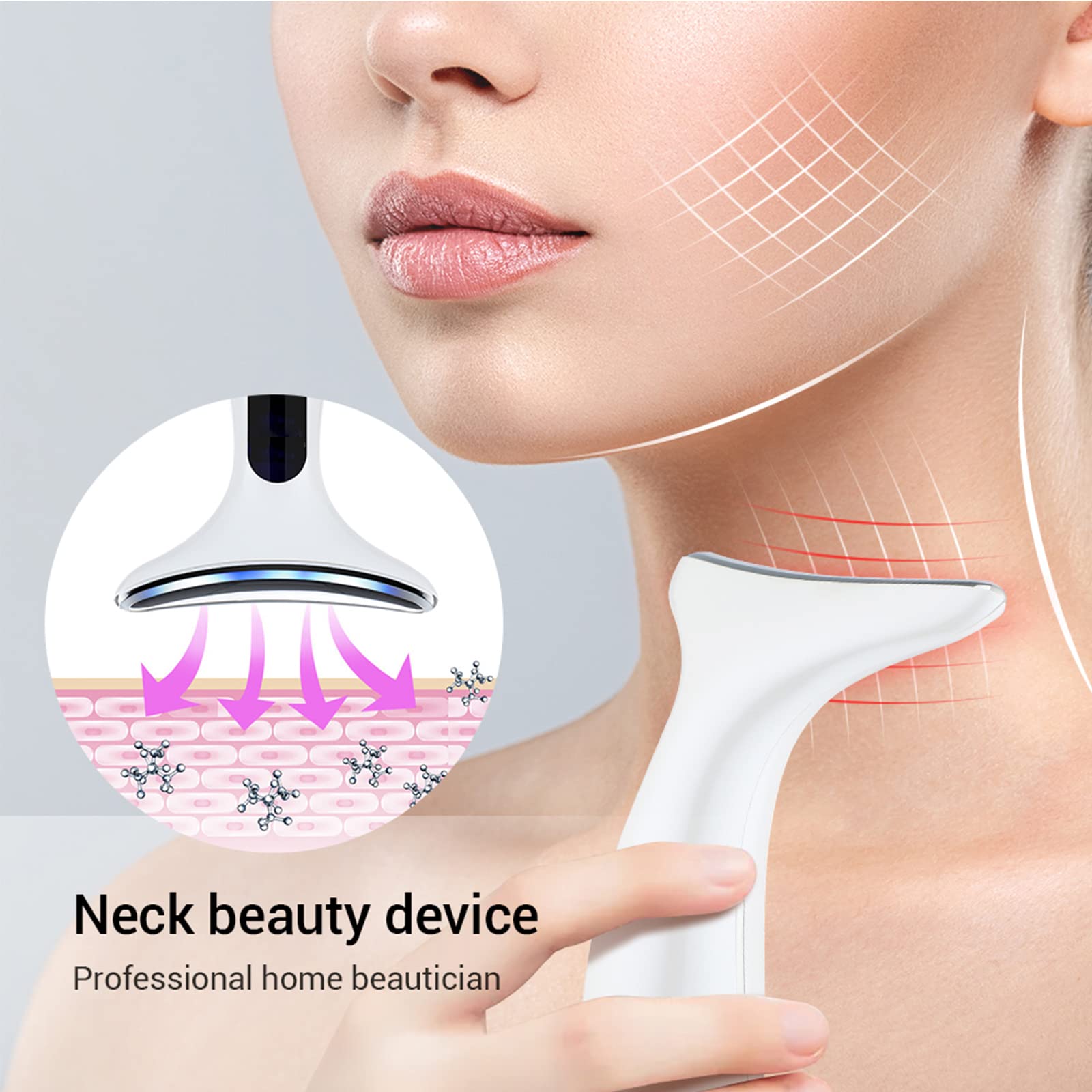 Face Massager Face Neck Beauty Device Home Beautician Deep Cleaning Device Against Wrinkles Skin Tightening Lifting 3 Modes