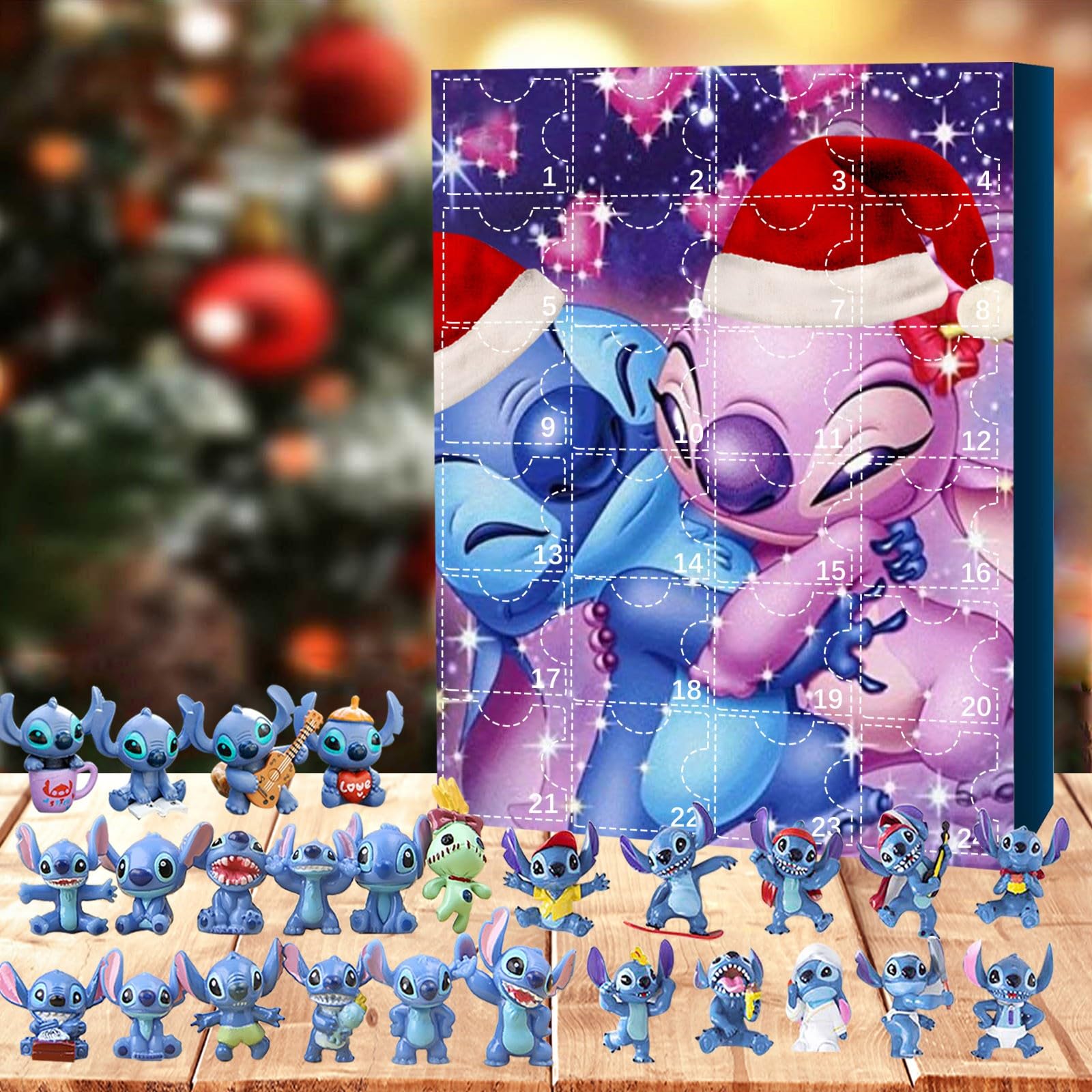Stitch Christmas Advent Calendar Blind Box Stocking Stuffer Surprise Toys Gift for Kids