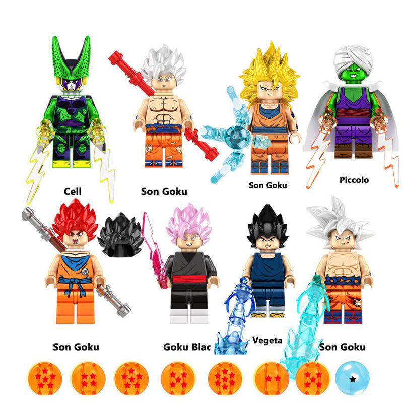 8PCS/SET Dragon Ball Mini figure Building Blocks Kids Toys