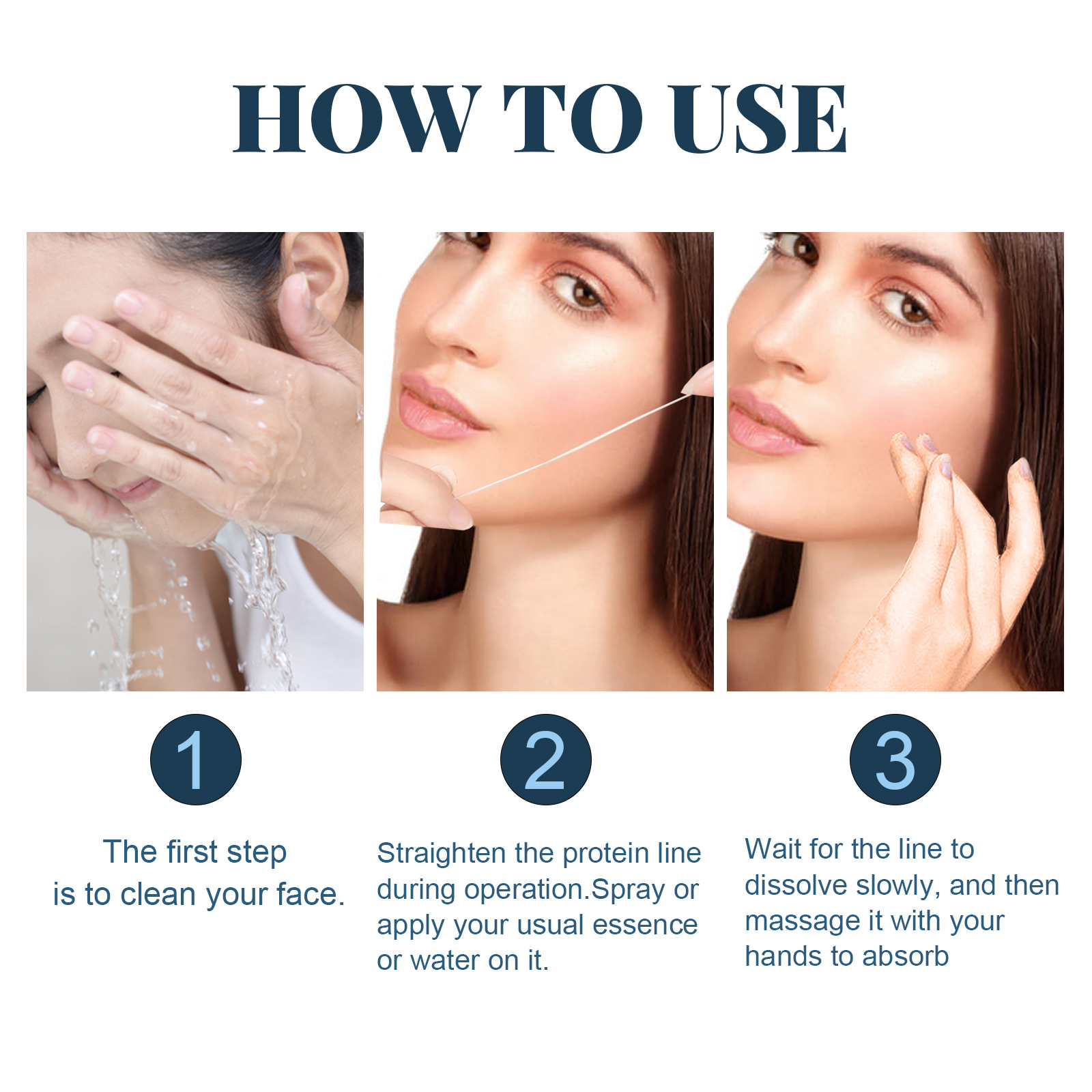 Protein Thread Lifting Face Filler Protein Line Hydrolyzed Collagen Absorbable Smoothing Firming Moisturizing Tightening Anti-wrinkle