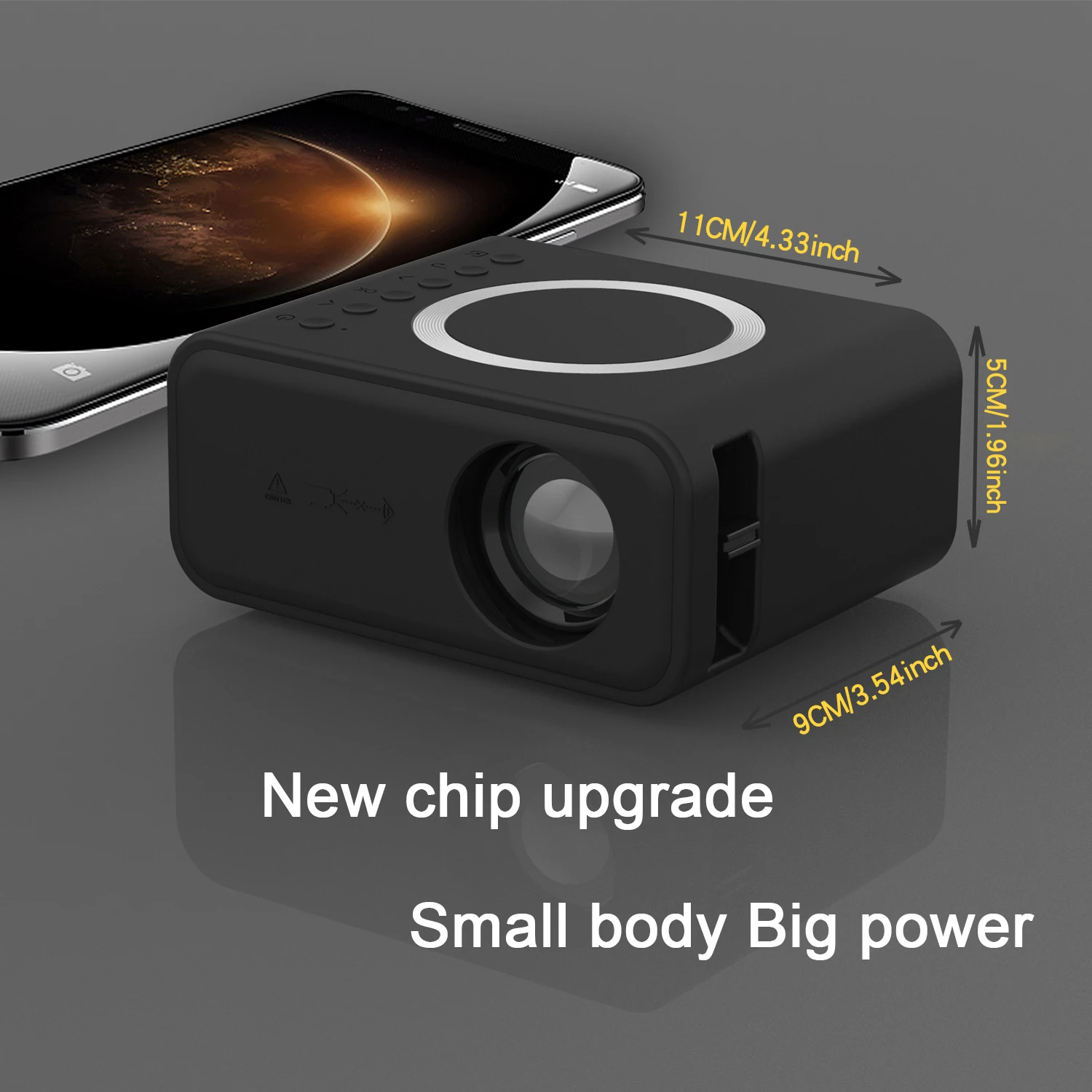Small Projector Connected to Mobile Phone Portable Suitable for Home High-definition Projection