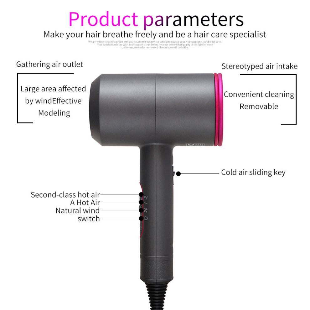 Newdora Professional Lightweight Hair Dryer 2000W with Diffuser & Concentrator