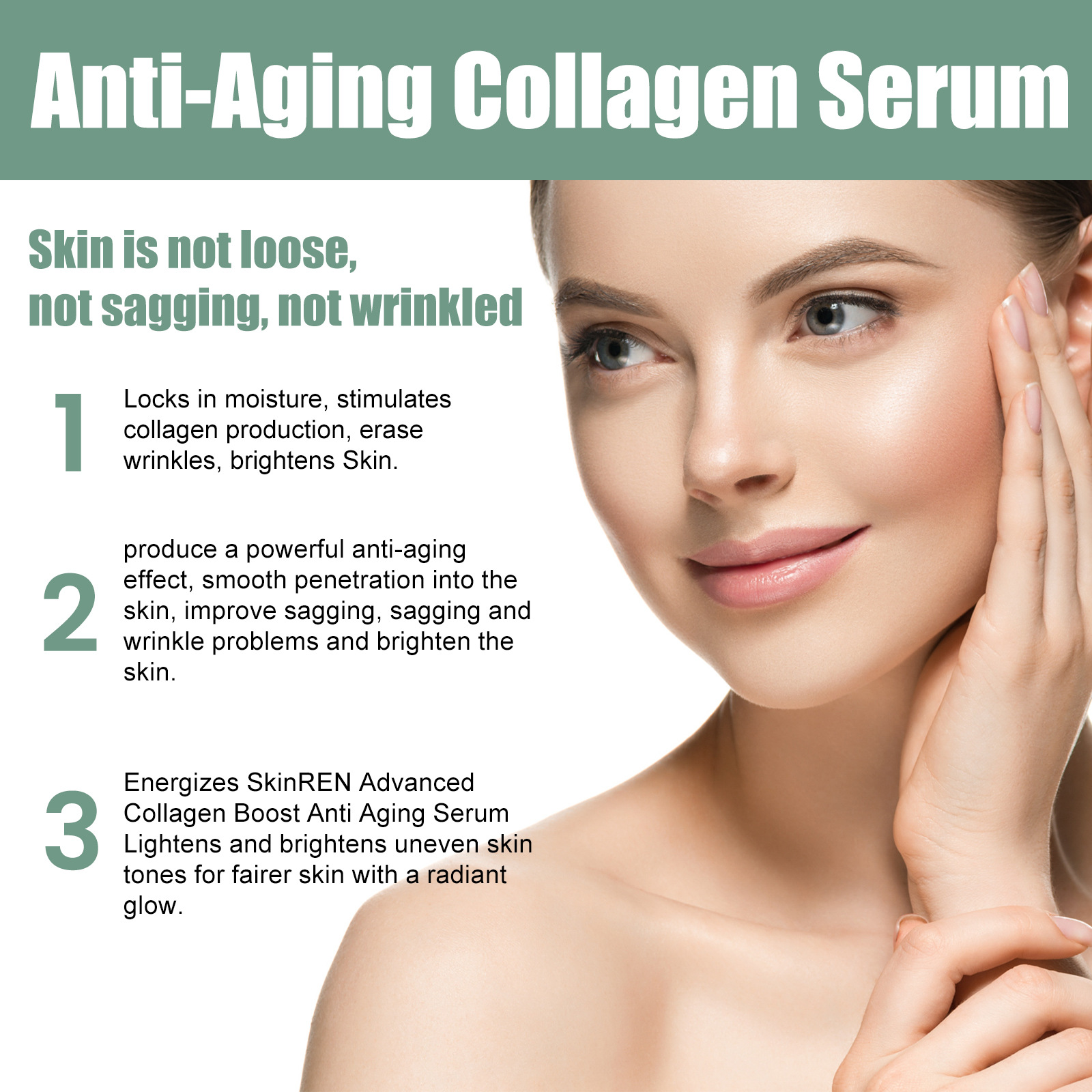 Collagen Skin Essence Anti Dark Spots Serum Fade Fine Lines Remove Wrinkles Improve Dry Skin Moisturiz Smooth Skin Anti Aging Hydrates Skin Care 30ml