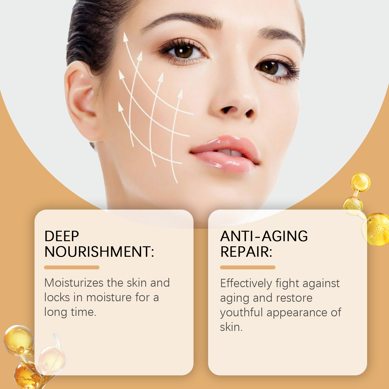 HOYGI Retinol Facial Moisturizer Repairing Facial Skin Nourishing Anti Wrinkle Dark Spot Removal Fade Fine Lines Korean Skincare Anti Freckle Face Cream 30g