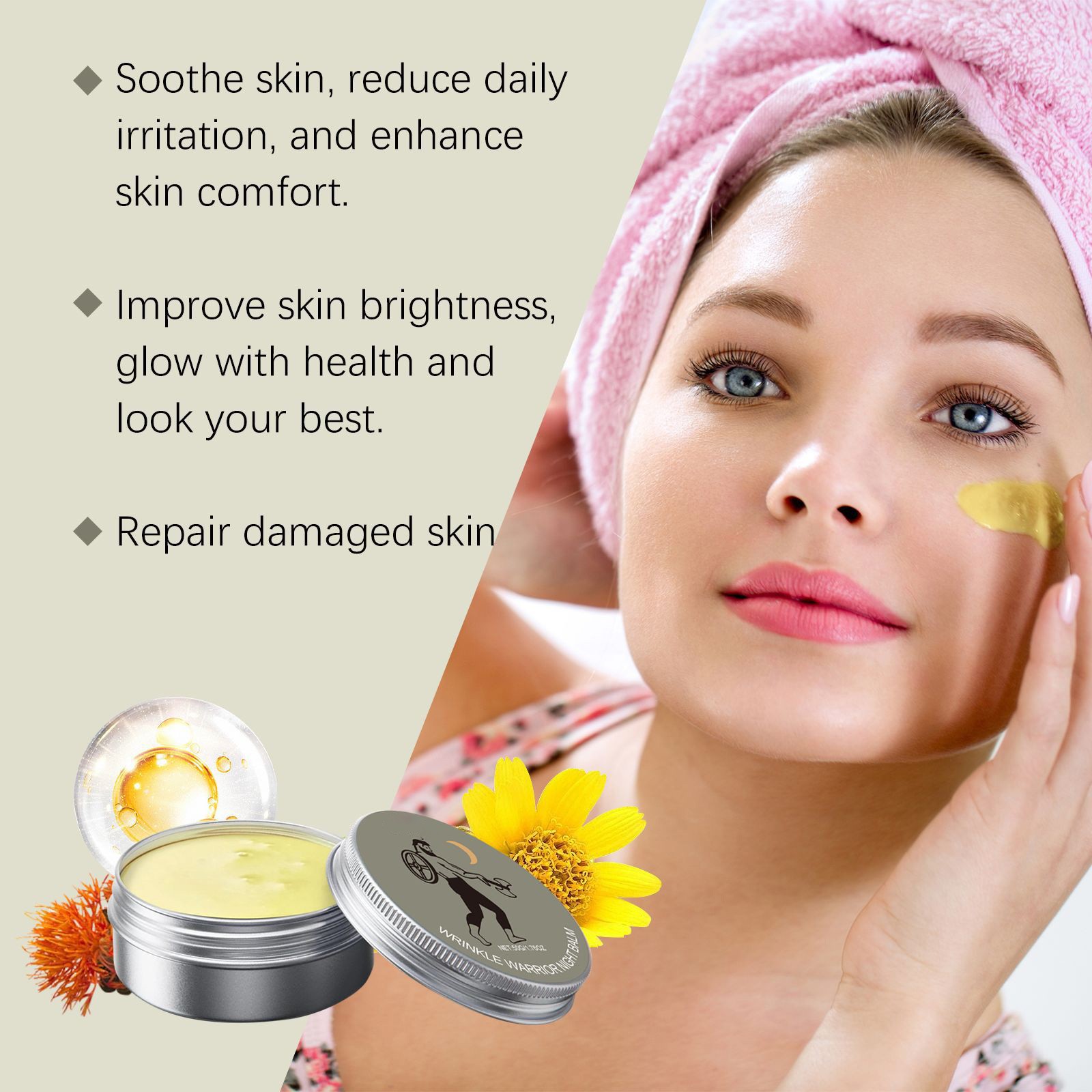 Skin Care Night Cream Moisturizing Firming Tender Facial Skin Cream Softens And Brightens Facial Skin Reduces Fine Lines Cream 50g