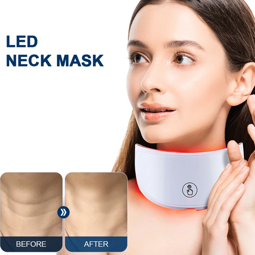 Neck LED Mask 7 Colors Photon Neck Beauty Mask Neck Wrinkle Remover Skin Rejuvenation Tightening Brightening Lifting Device Anti Wrinkle Skin Care