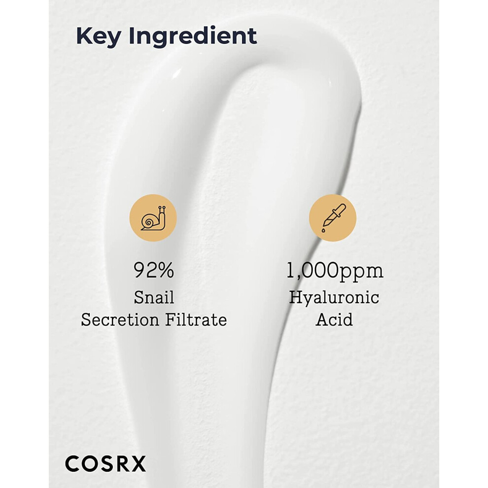 COSRX Advanced Snail 92 All in one Cream, 3.53 oz/100g Moisturizing Snail Secretion Filtrate