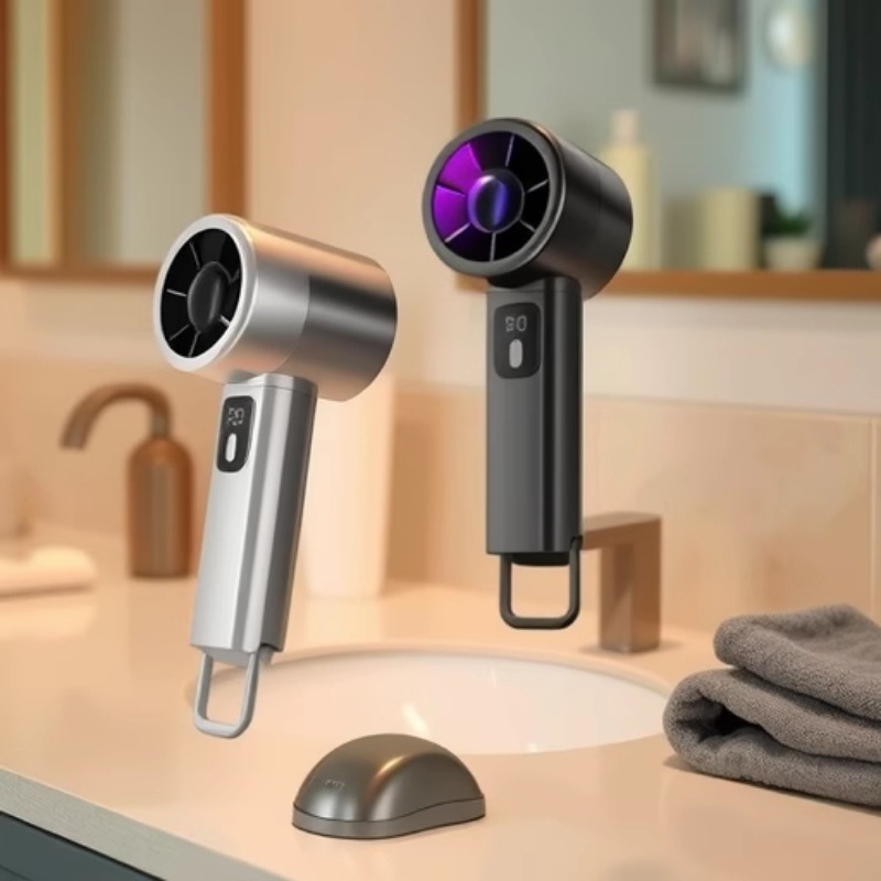 (Black) 199 Level Fan Portable Desk Fans Small Usb Charge Silent Desktop Digital Display High-speed Circulating Cooling Fan ﻿