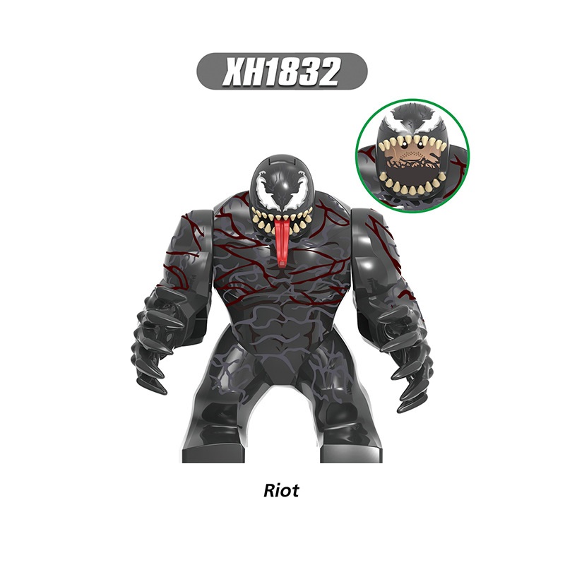 (Style C) Marvel Action Figure Mini Building Blocks Superhero Venom Massacre Adult Puzzle DIY Assembly Block Children Toys