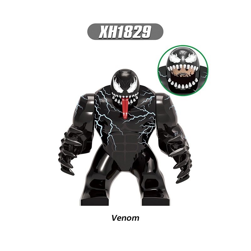 (Style C) Marvel Action Figure Mini Building Blocks Superhero Venom Massacre Adult Puzzle DIY Assembly Block Children Toys