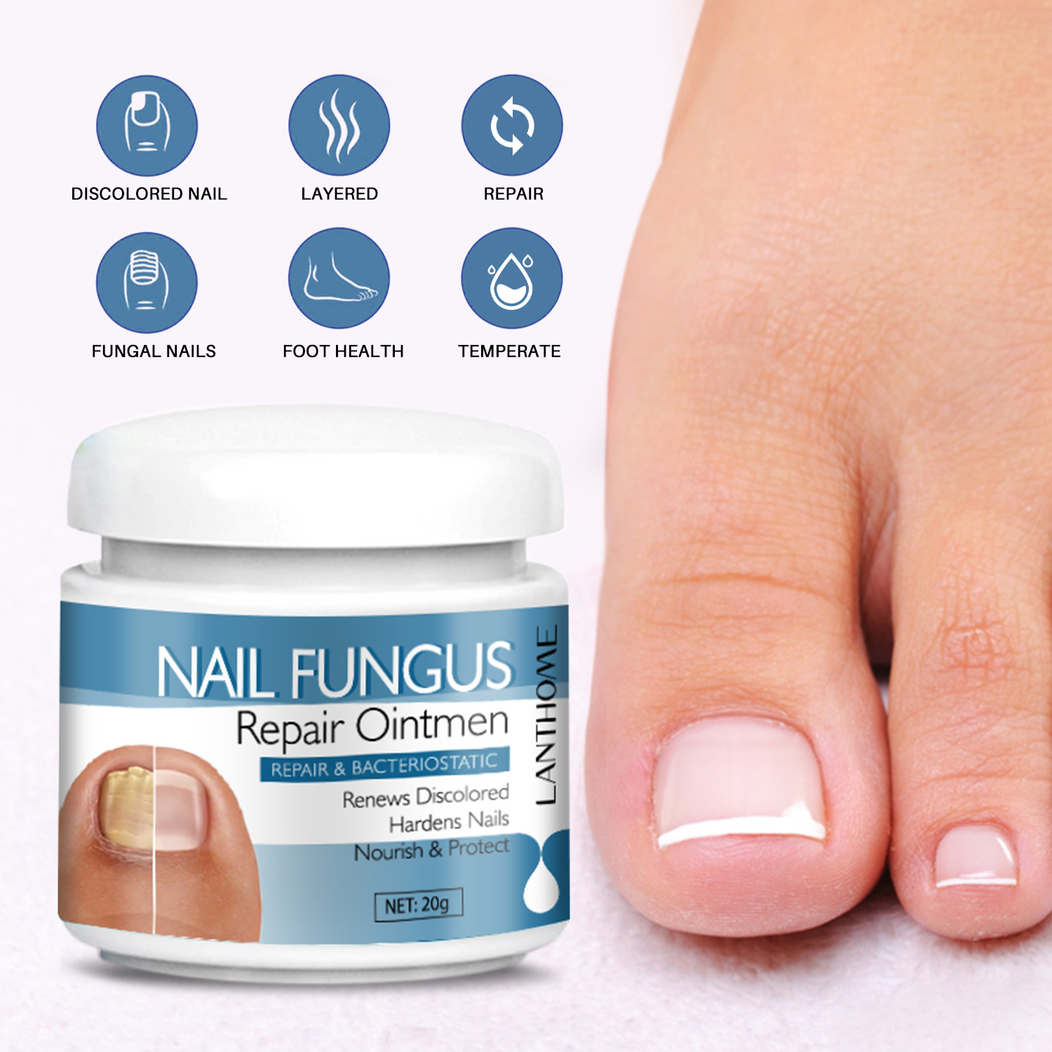 Nail Repair Balm Moisturizing Strengthening For Brittle Damaged Nails Daily Home Manicure Cuticle Care Treatment 20g