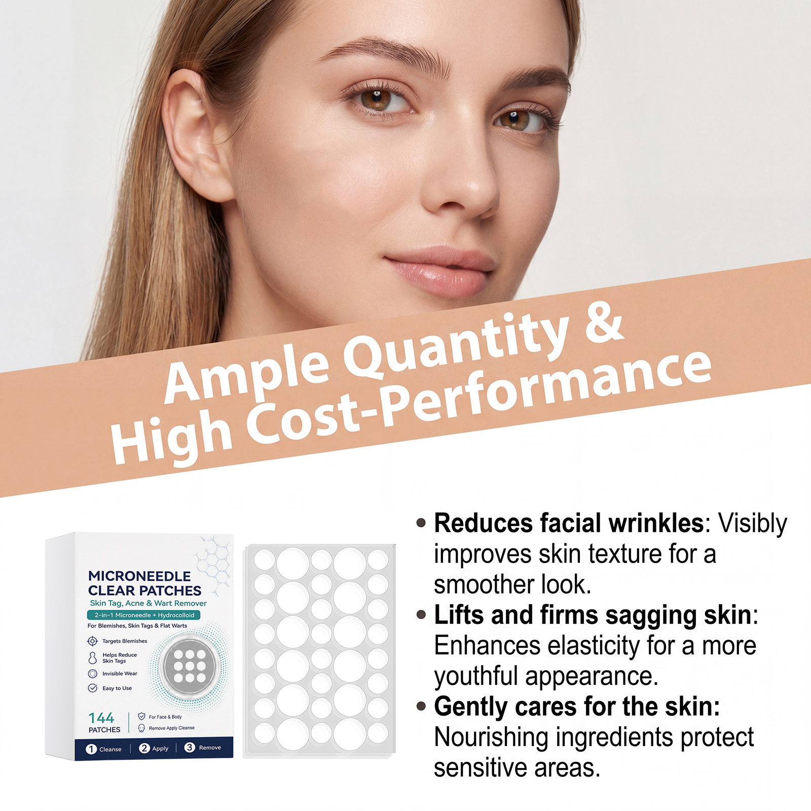 Acne Microneedle Patch Contains Salicylic Acid Tea Tree Oil Dissolve Grease Protect Skin Barrier Thin Invisible Day Night Use
