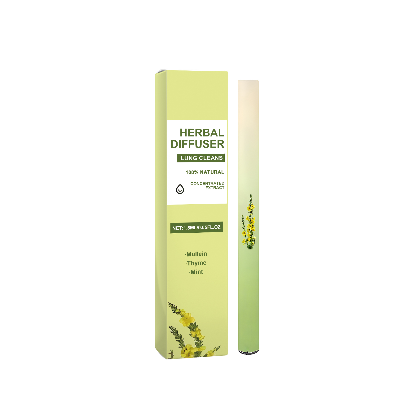 Mullein Flower Aroma Care Stick Mild Ingredients Nourish Cozy Fresh Air Daily Indoor Maintenance Gentle Comfort Purify Surroundings