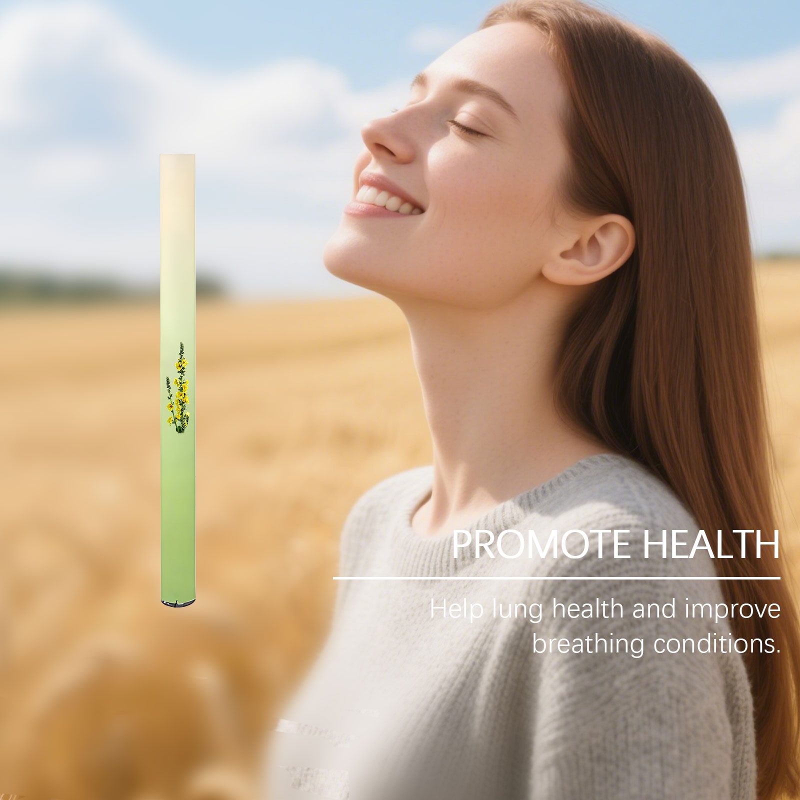 Mullein Flower Aroma Care Stick Mild Ingredients Nourish Cozy Fresh Air Daily Indoor Maintenance Gentle Comfort Purify Surroundings