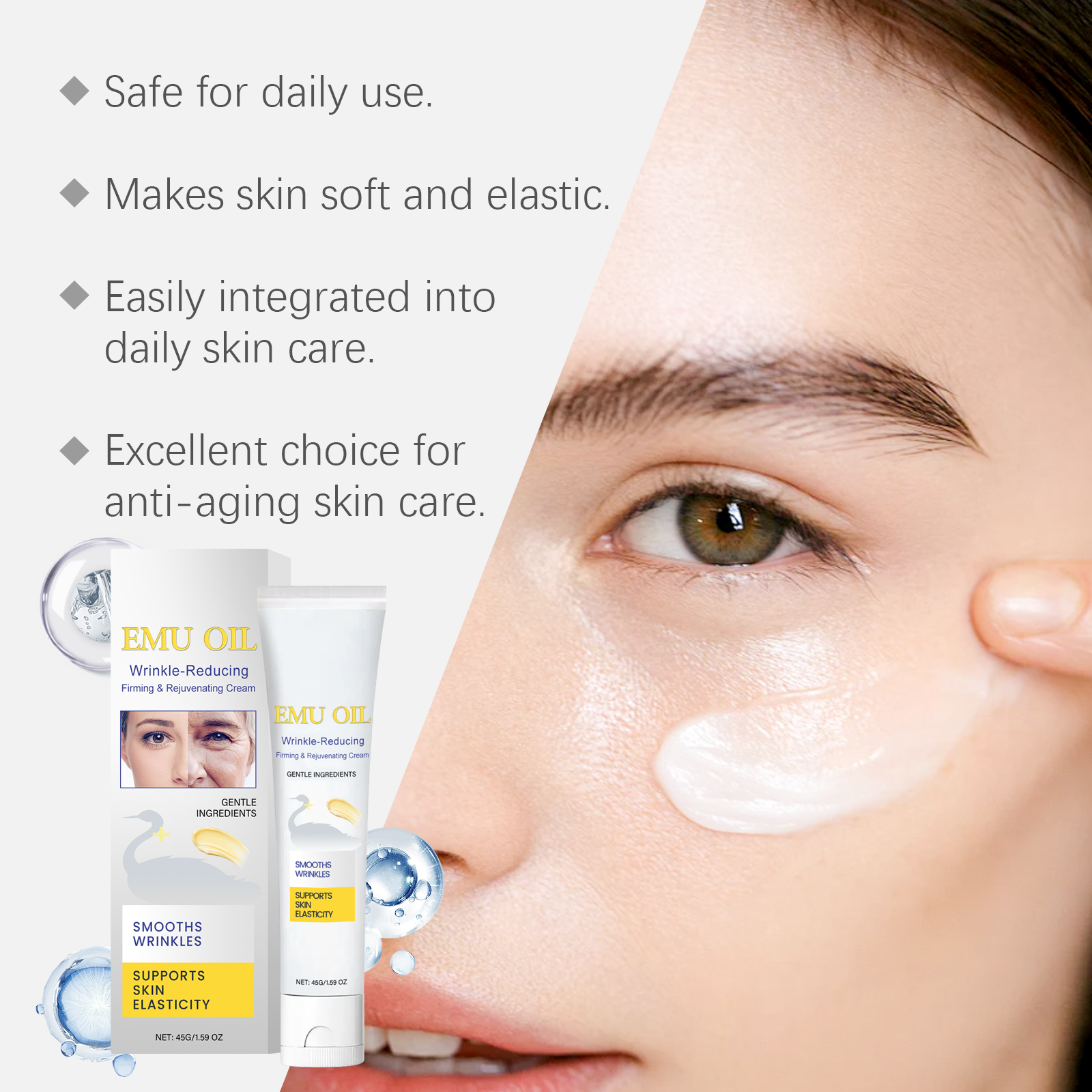 Facial Care Cream Deep Hydrating Moisturizing Nourishing Delicate Soft Refreshing Daily Face Skin Lotion