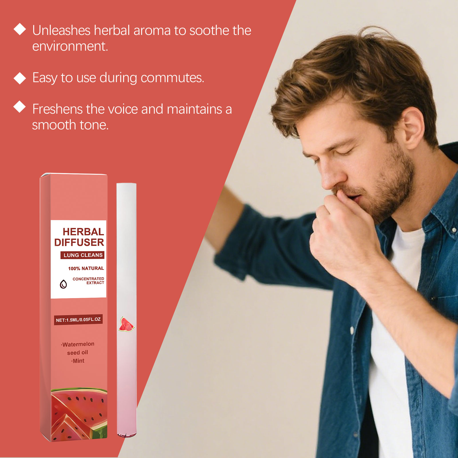 Watermelon Seed Aromatherapy Care Stick Mild Plant Ingredients Nourish Body Daily Portable Skin Maintenance Tool