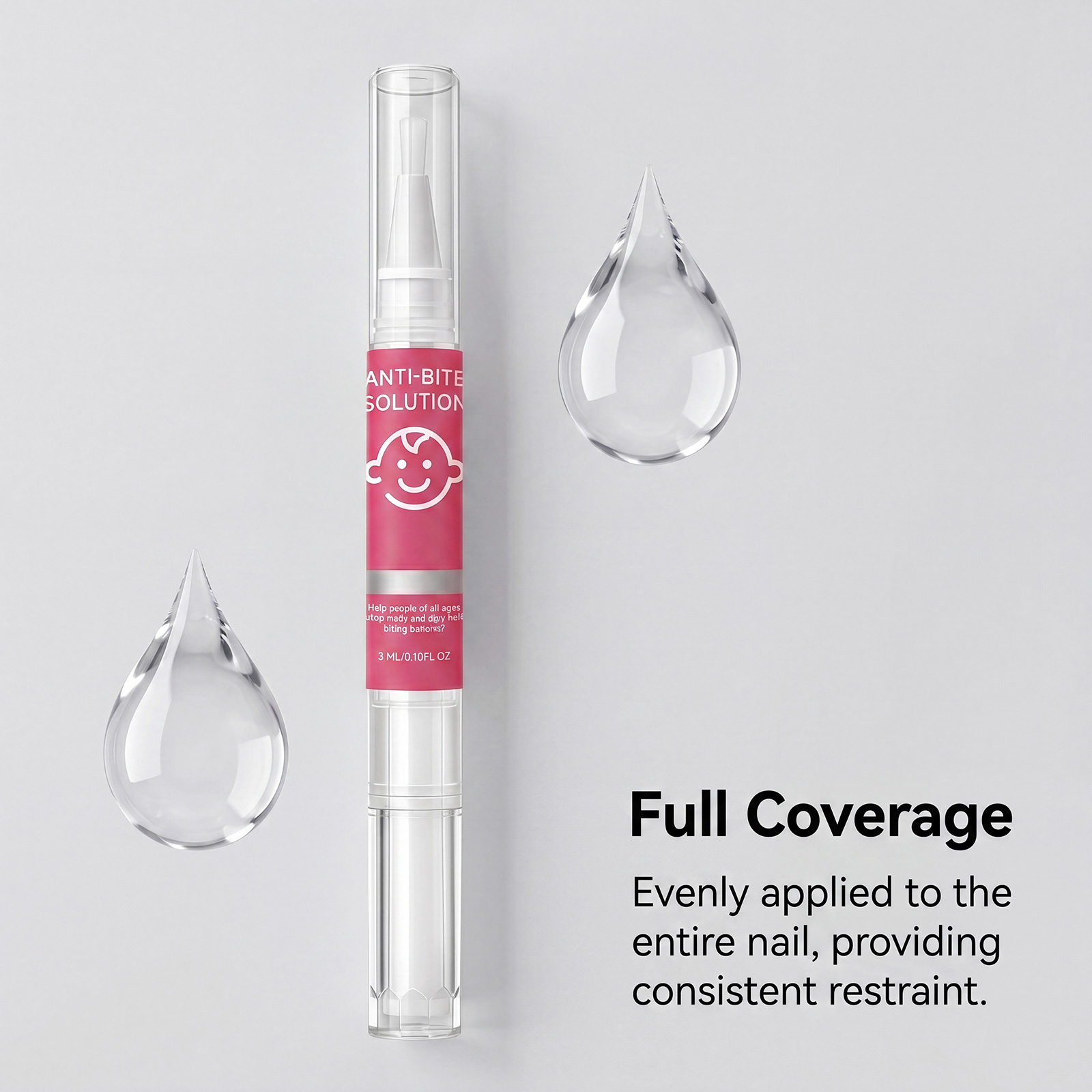 Nail Bite Deterrent Bitter Taste Warning Long Lasting Adhesion Thin Coating Comfort Full Nail Coverage Liquid Care Safe Daily Use