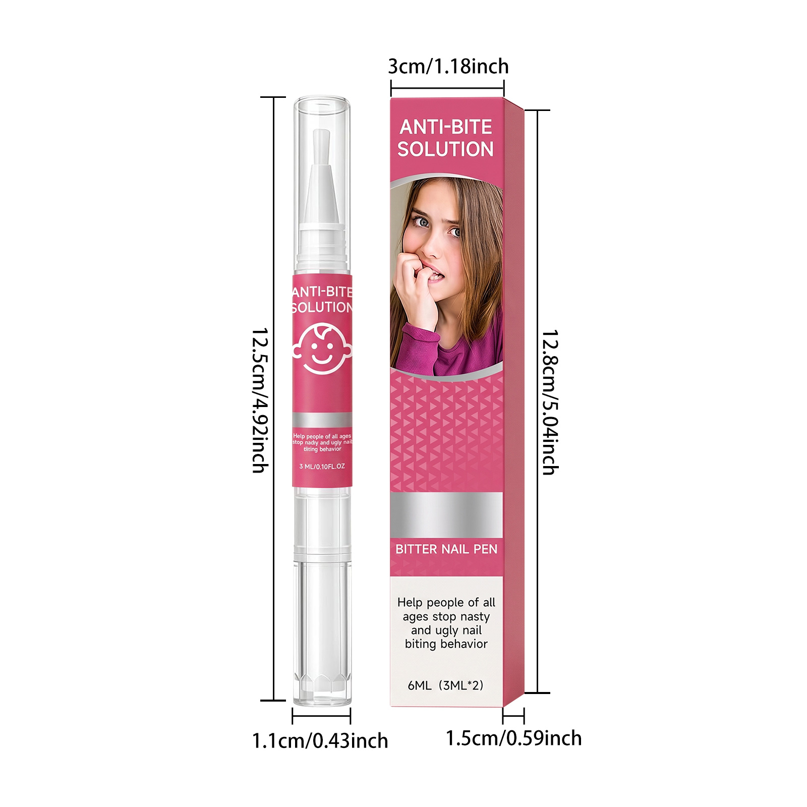 Nail Bite Deterrent Bitter Taste Warning Long Lasting Adhesion Thin Coating Comfort Full Nail Coverage Liquid Care Safe Daily Use
