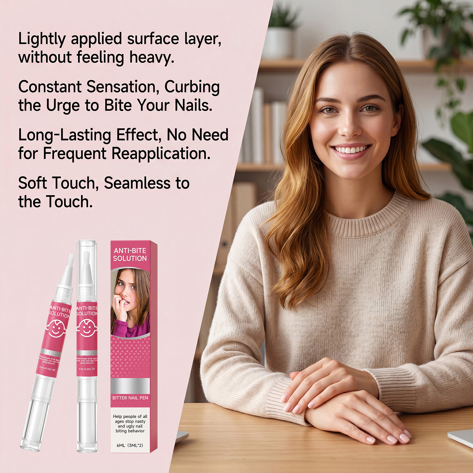 Nail Bite Deterrent Bitter Taste Warning Long Lasting Adhesion Thin Coating Comfort Full Nail Coverage Liquid Care Safe Daily Use