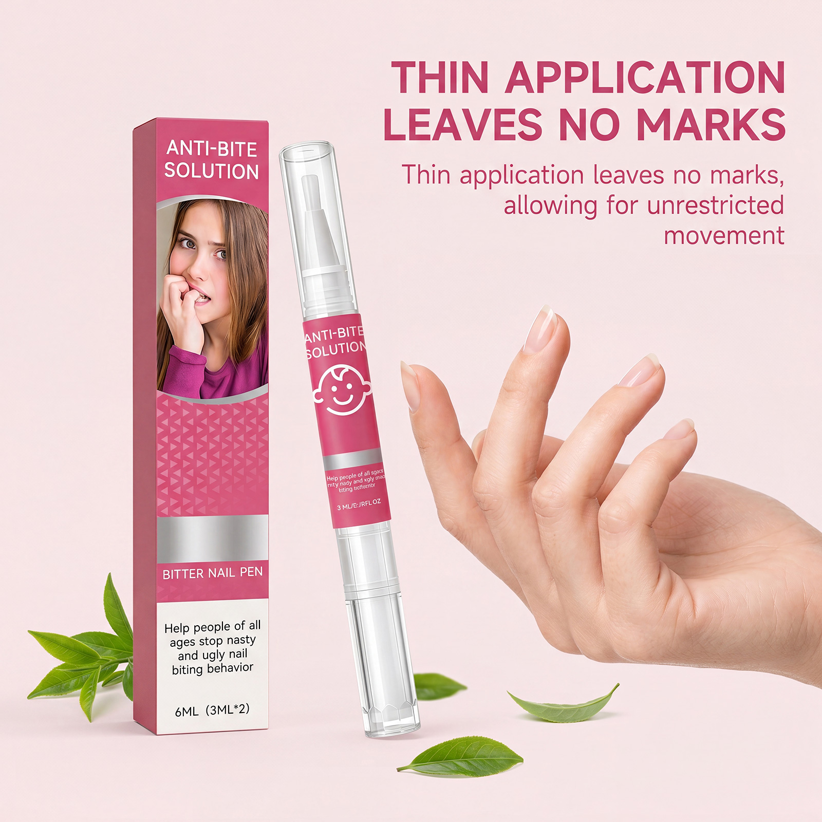 Nail Bite Deterrent Bitter Taste Warning Long Lasting Adhesion Thin Coating Comfort Full Nail Coverage Liquid Care Safe Daily Use