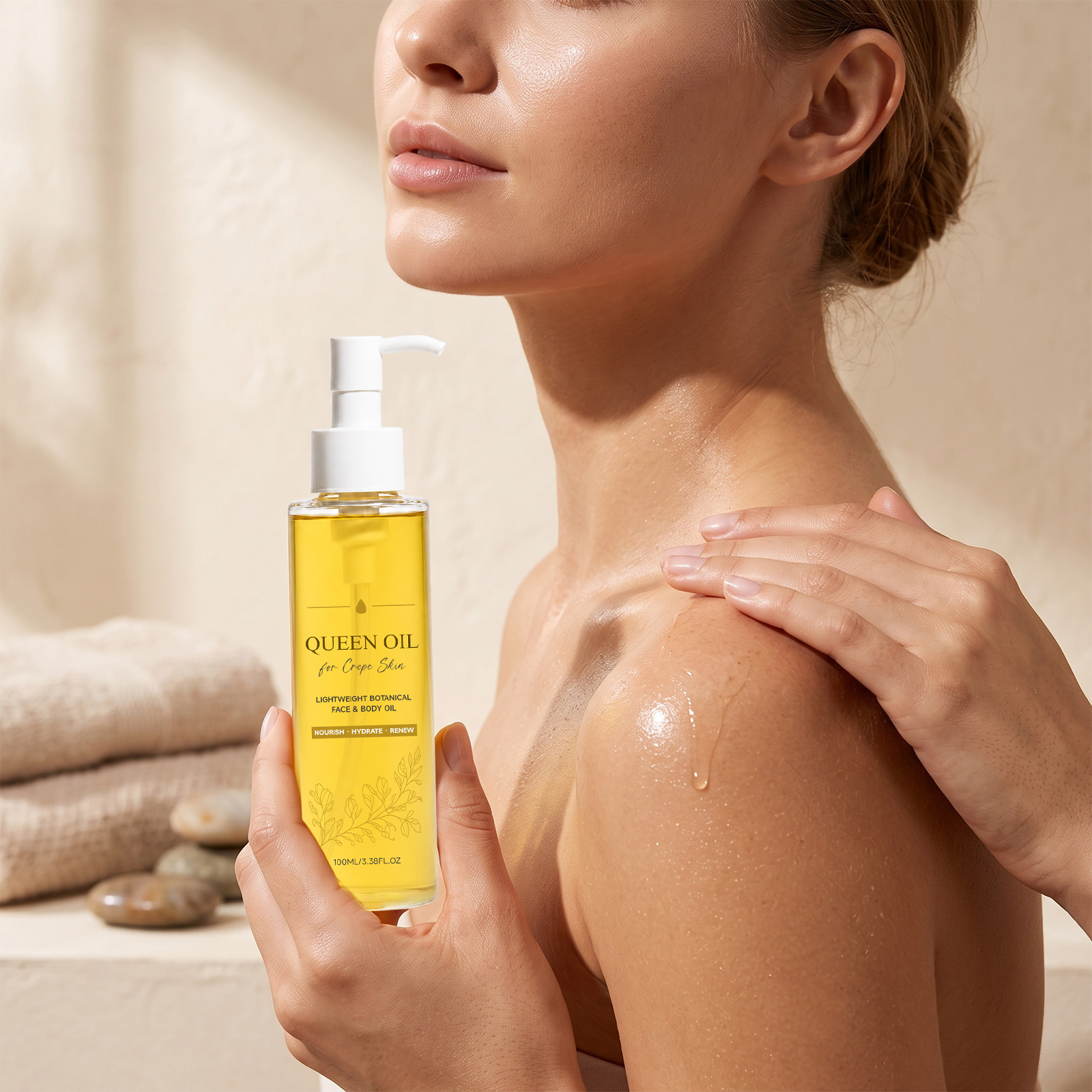 Light Plant Essence Oil Natural Extract Formula Refreshing Texture Silky Soft Hydrate Dry Skin Care