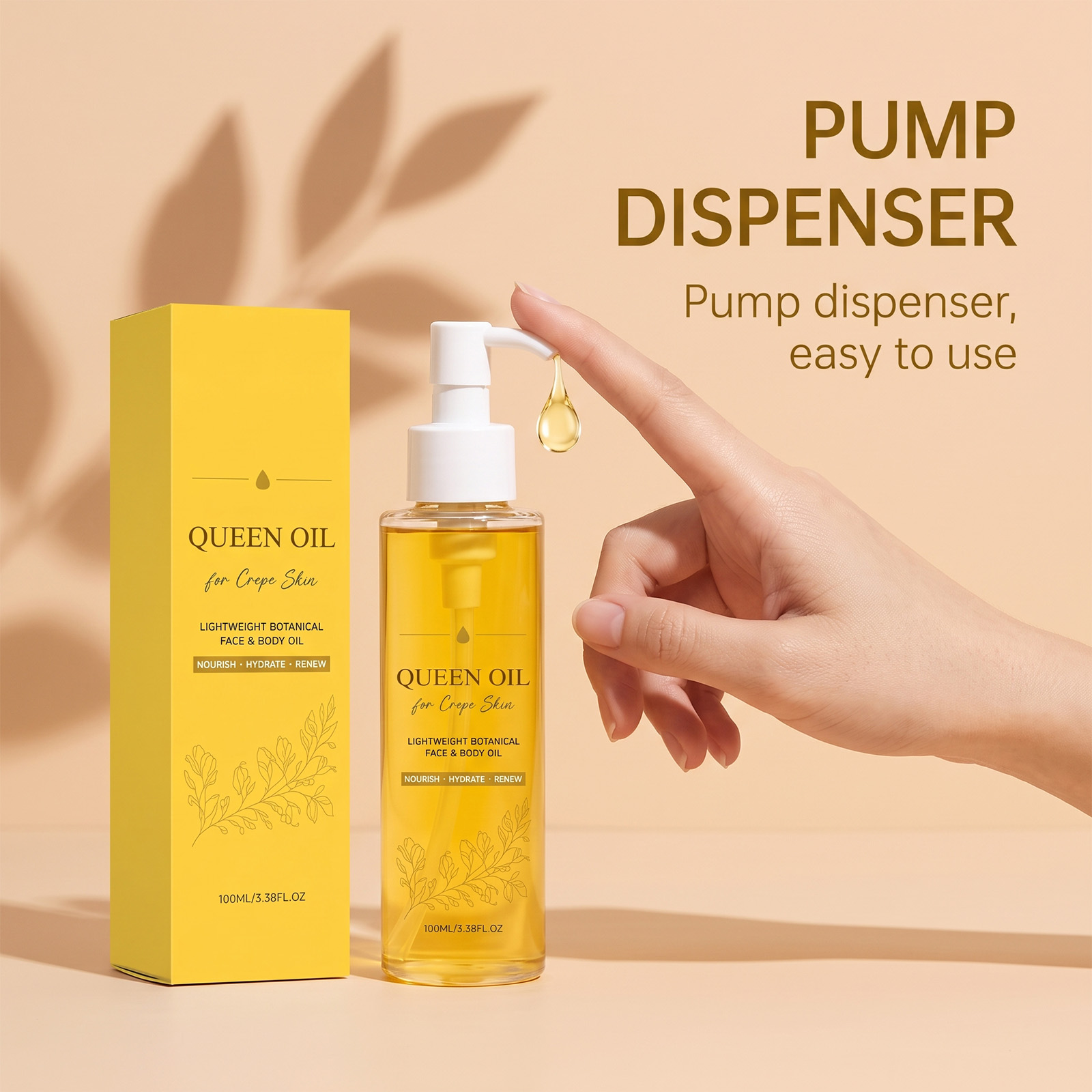 Light Plant Essence Oil Natural Extract Formula Refreshing Texture Silky Soft Hydrate Dry Skin Care