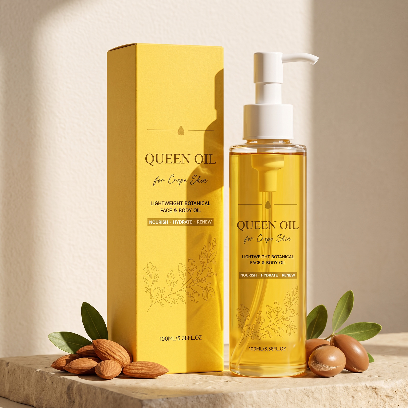 Light Plant Essence Oil Natural Extract Formula Refreshing Texture Silky Soft Hydrate Dry Skin Care