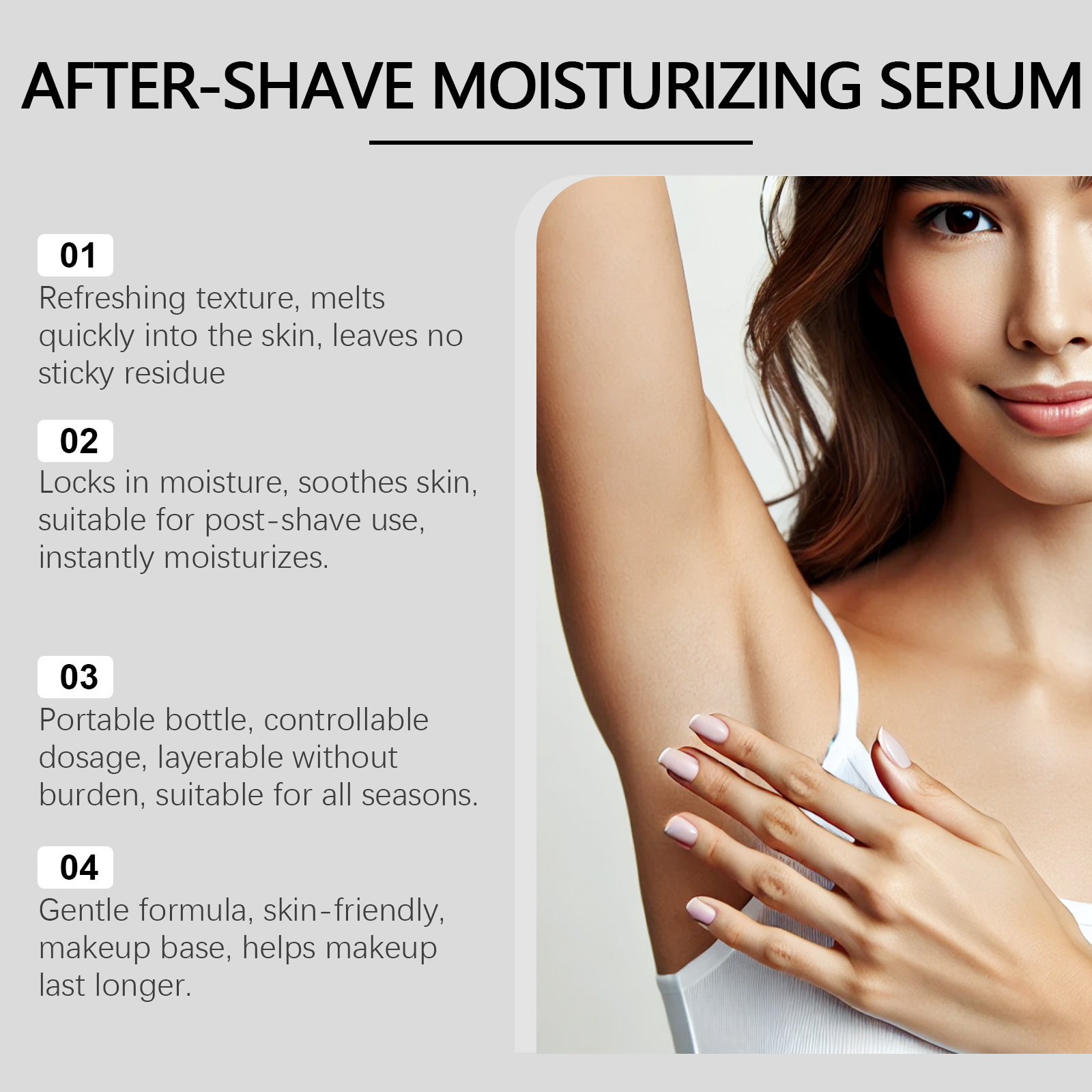 Depilatory Shave Serum Clean Moisturize Soft Smooth Refreshing Delicate Care Body Skin For All Parts