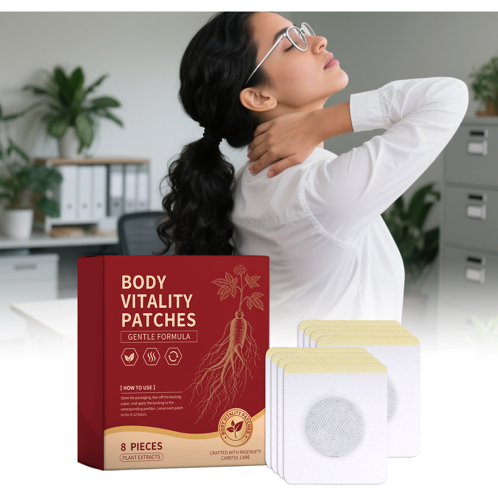 Body Care Patch Daily Mild Comfort Moisture Breathable Skin Friendly Body Joint Knee Care Sticker