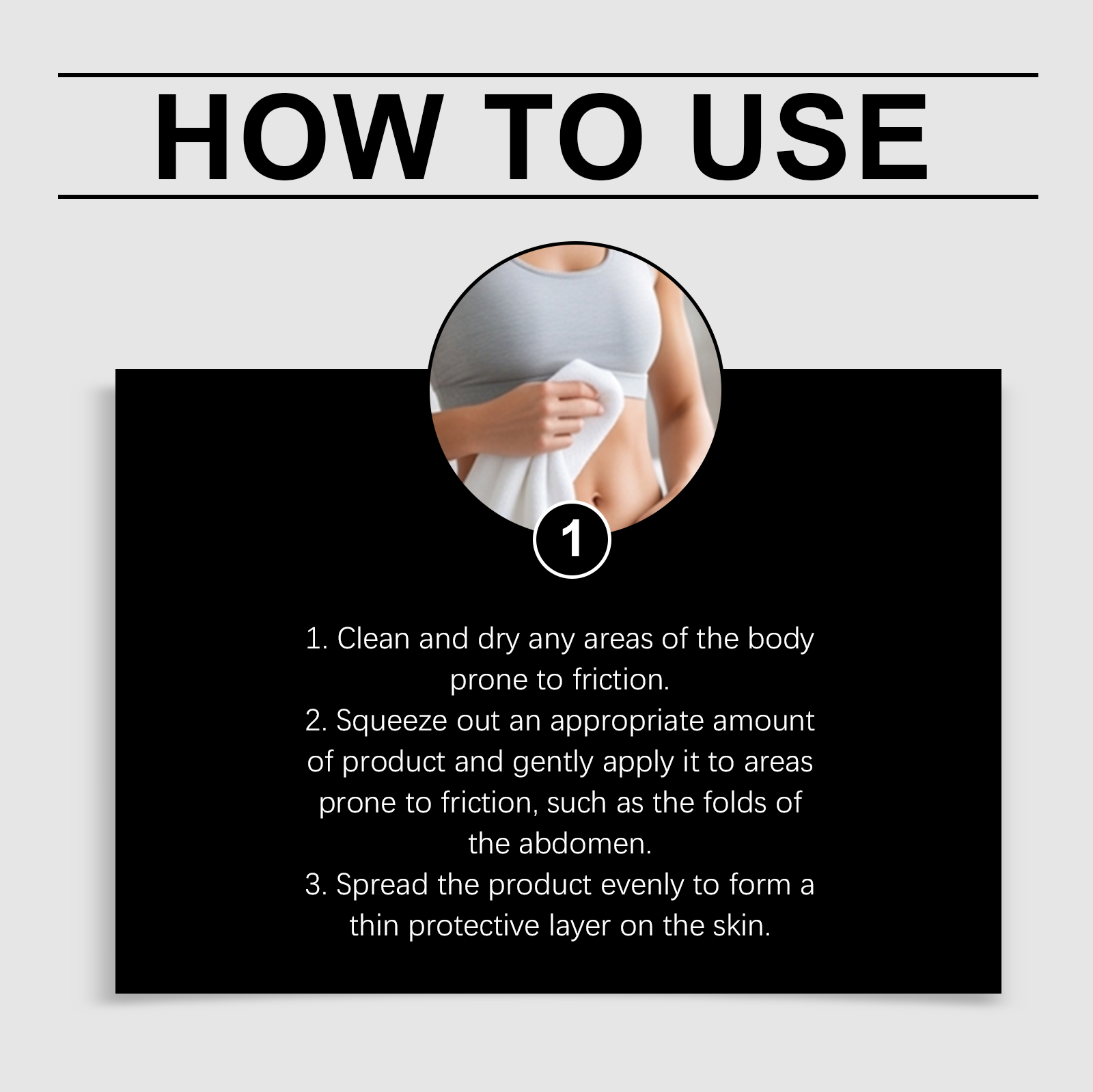 Anti Chafing Stick For Belly Soft Smooth Gentle Skin Light Film Form Daily Fabric Friction Reduction