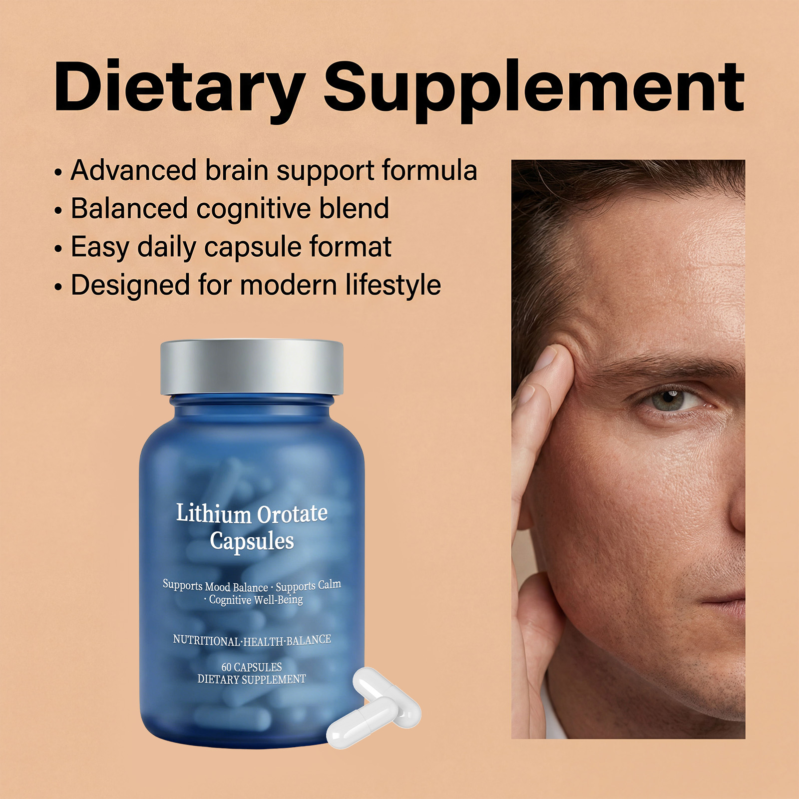 Brain Memory Support Capsules Mild Ingredients Rich In Multiple Brain Required Nutrients Daily Nutrition Supplement