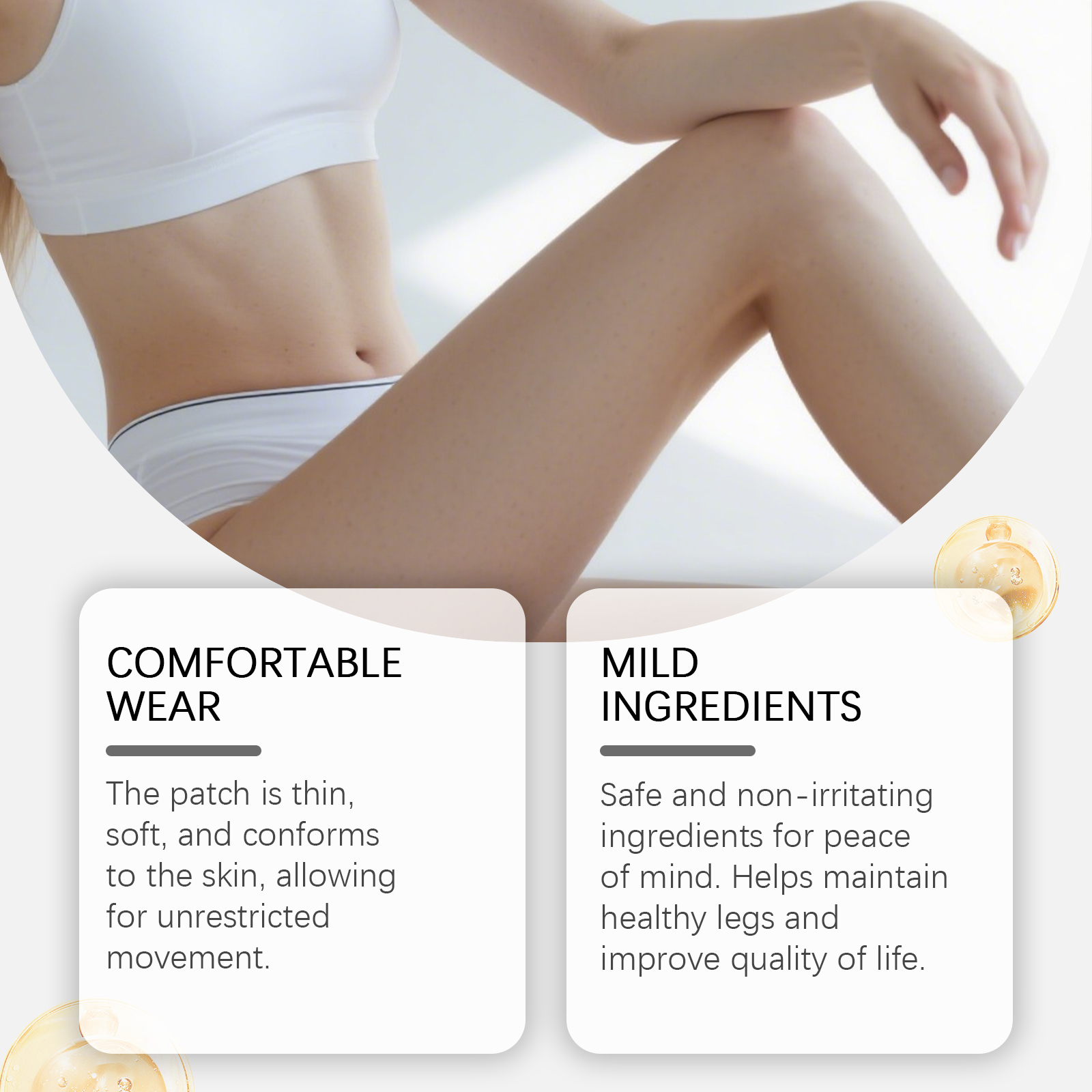 Leg Care Patch Mild Nourishing Massage Refreshing Comfortable Simple Daily Portable Easy Gentle Skin Care