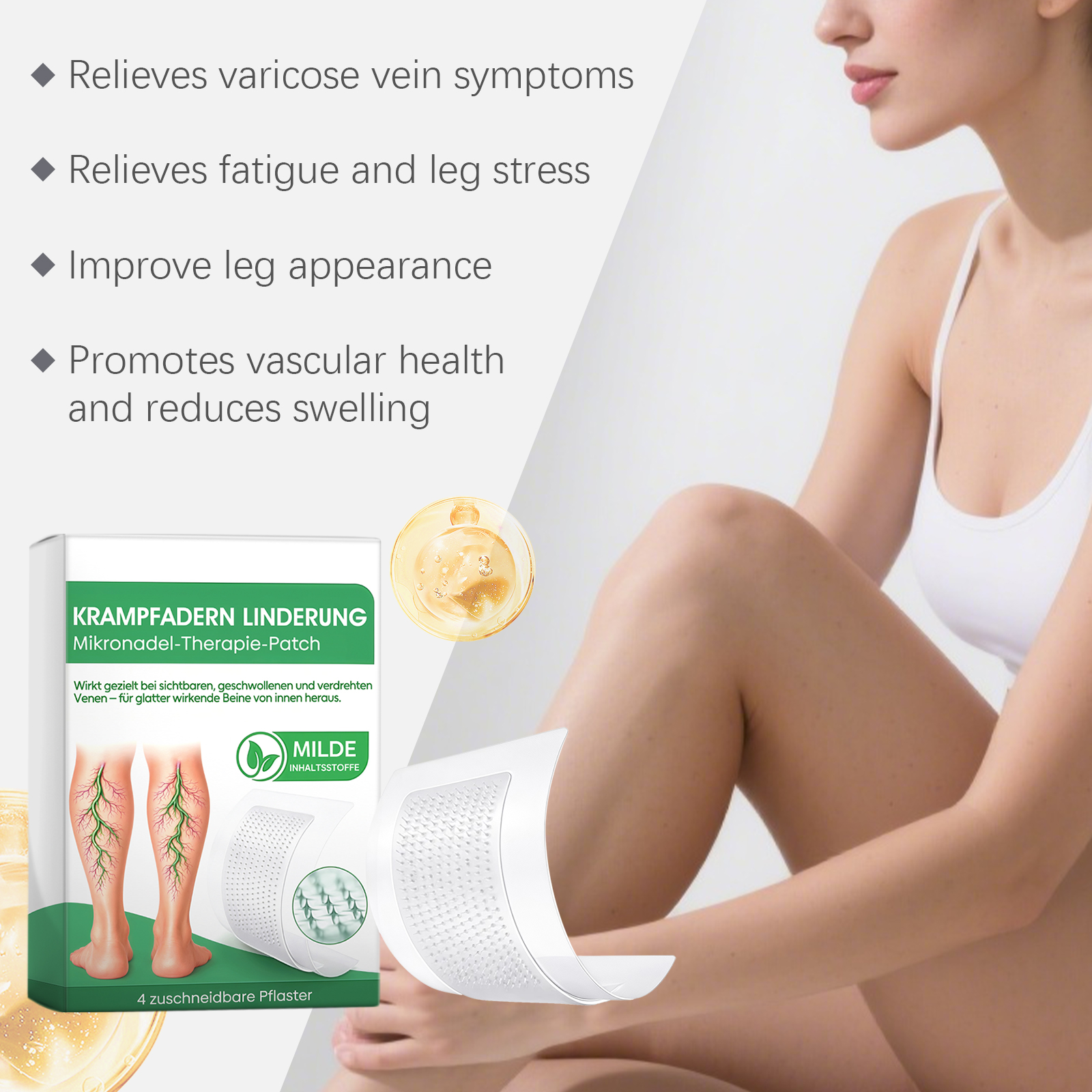 Leg Care Patch Mild Nourishing Massage Refreshing Comfortable Simple Daily Portable Easy Gentle Skin Care