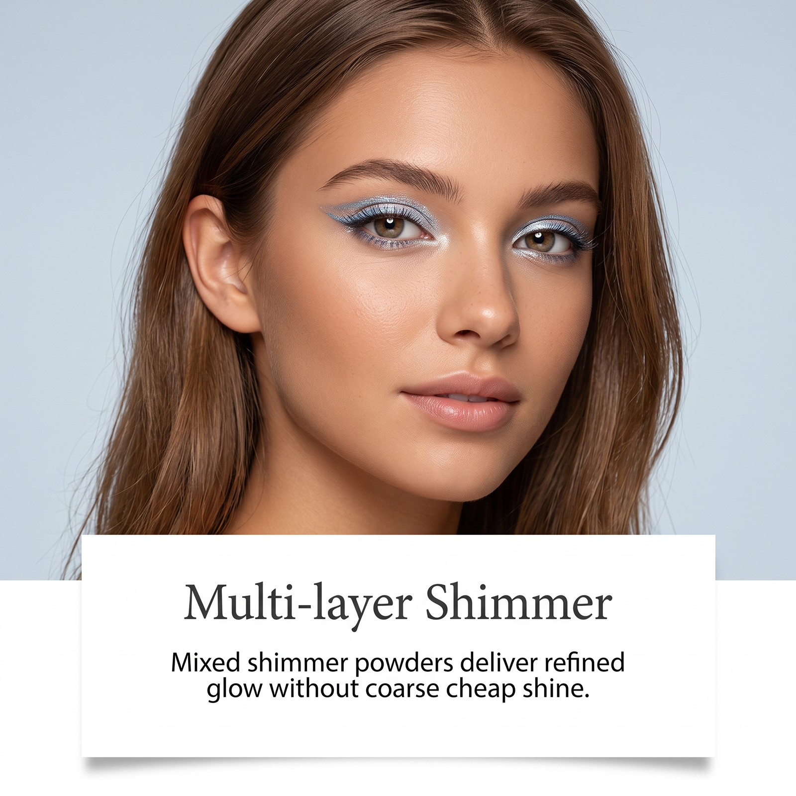 (Icy Pale Blue) Liquid Eyeliner Eyeshadow Shiny Smooth Flowing Natural Color Rendering Daily Versatile Gorgeous Eye Makeup Cosmetic