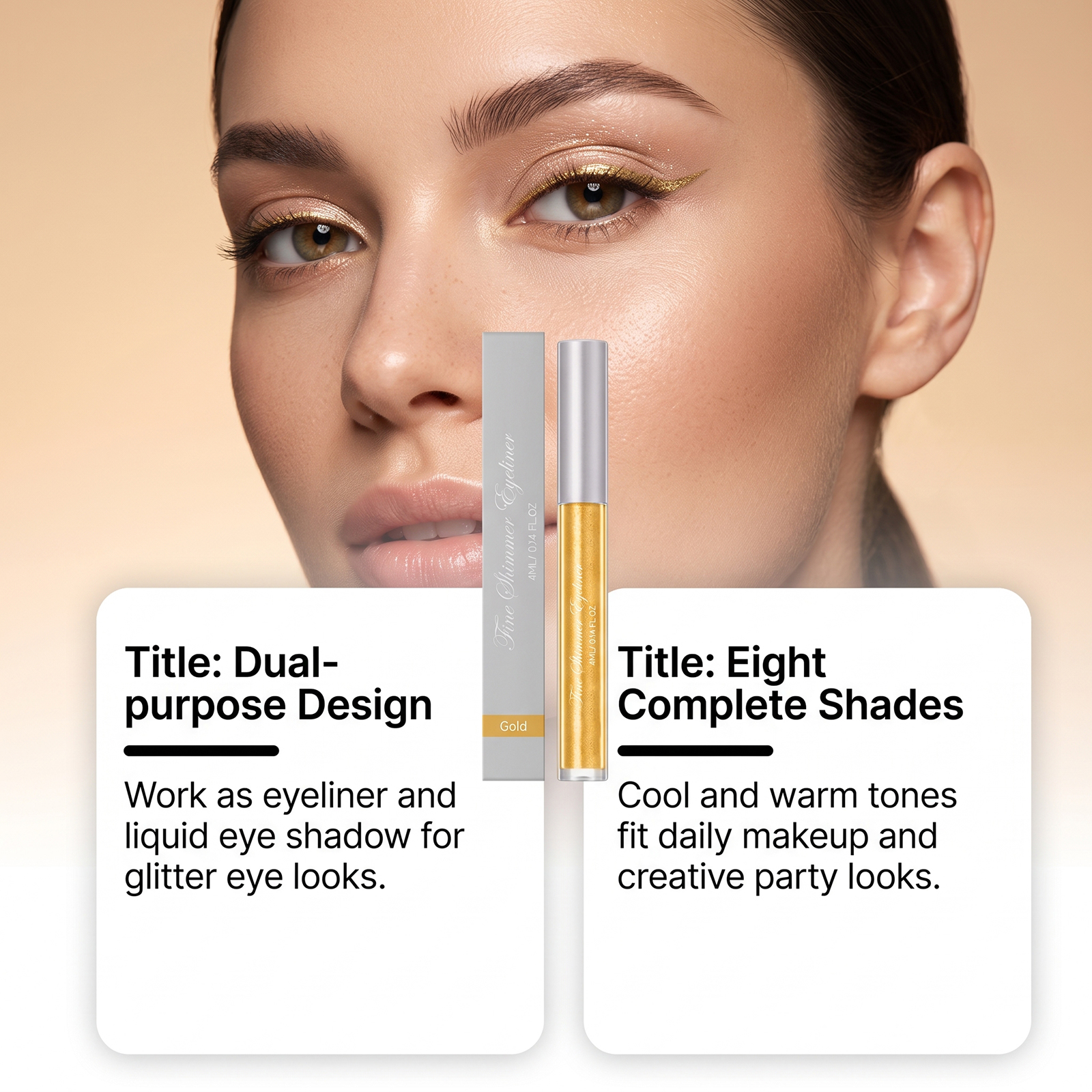 (Icy Pale Blue) Liquid Eyeliner Eyeshadow Shiny Smooth Flowing Natural Color Rendering Daily Versatile Gorgeous Eye Makeup Cosmetic