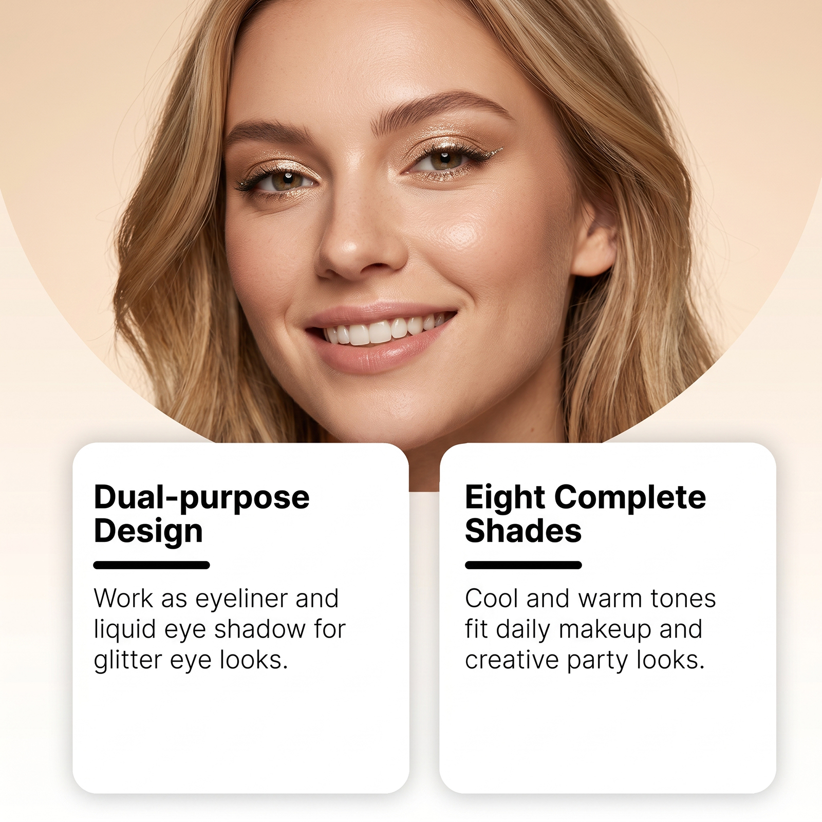 (Icy Pale Blue) Liquid Eyeliner Eyeshadow Shiny Smooth Flowing Natural Color Rendering Daily Versatile Gorgeous Eye Makeup Cosmetic